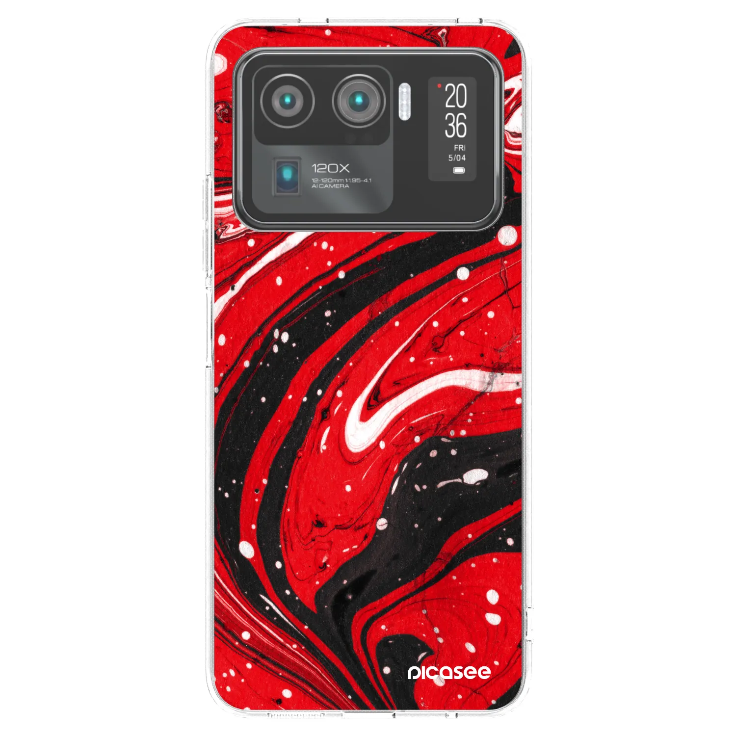 Picasee Xiaomi Mi 11 Ultra Hülle - Transparentes Silikon - Red black
