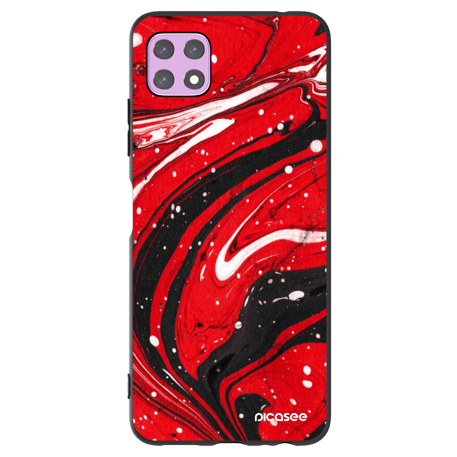 Picasee Samsung Galaxy A22 A226B 5G Hülle - Schwarzes Silikon - Red black