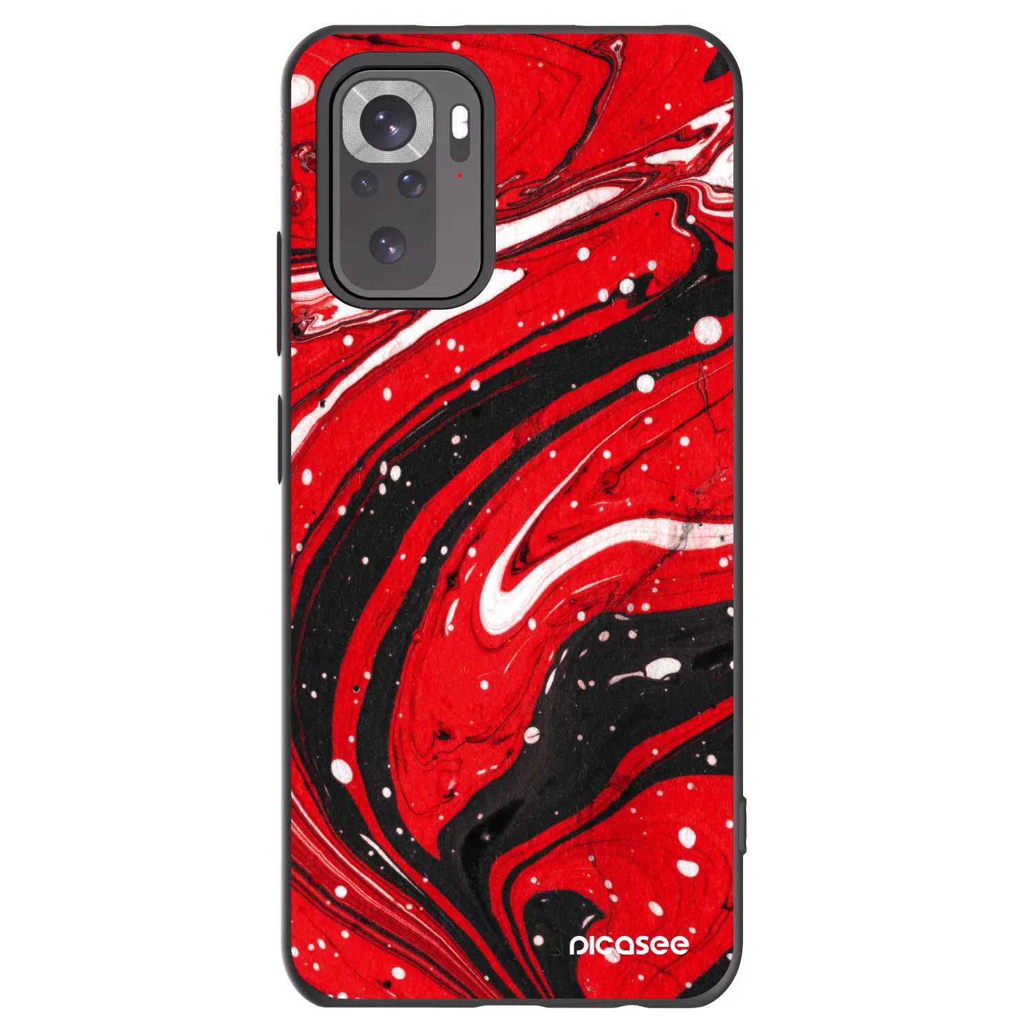 Picasee Xiaomi Redmi Note 11S 4G Hülle - Schwarzes Silikon - Red black