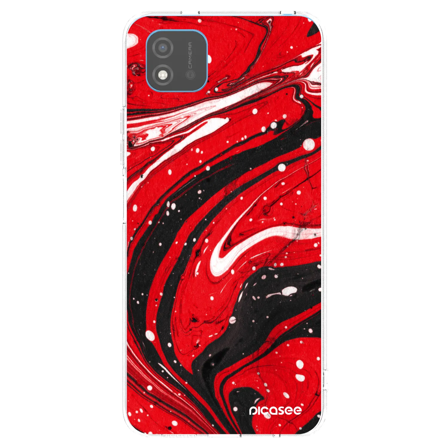 Picasee Realme C11 (2021) Hülle - Transparentes Silikon - Red black