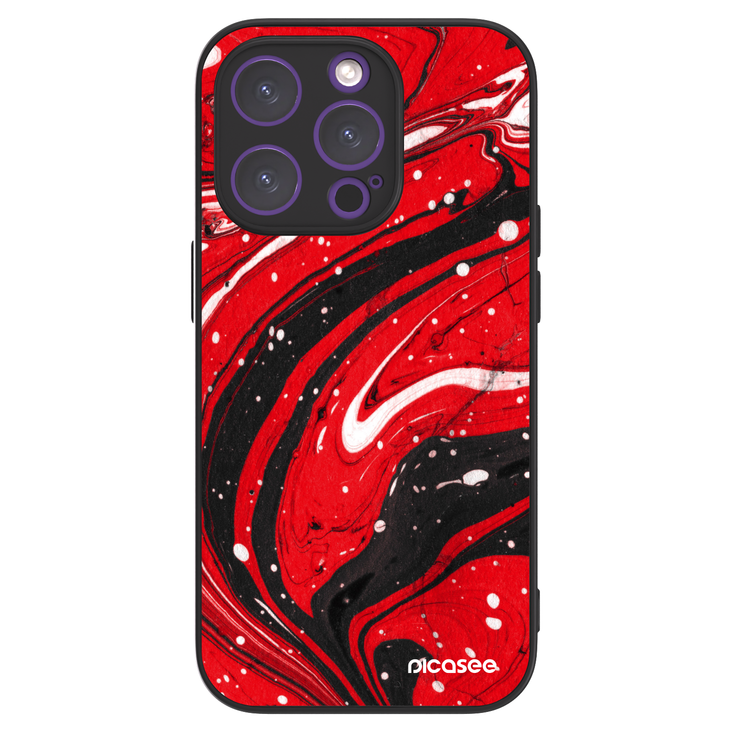 Picasee ULTIMATE CASE MagSafe für Apple iPhone 14 Pro - Red black
