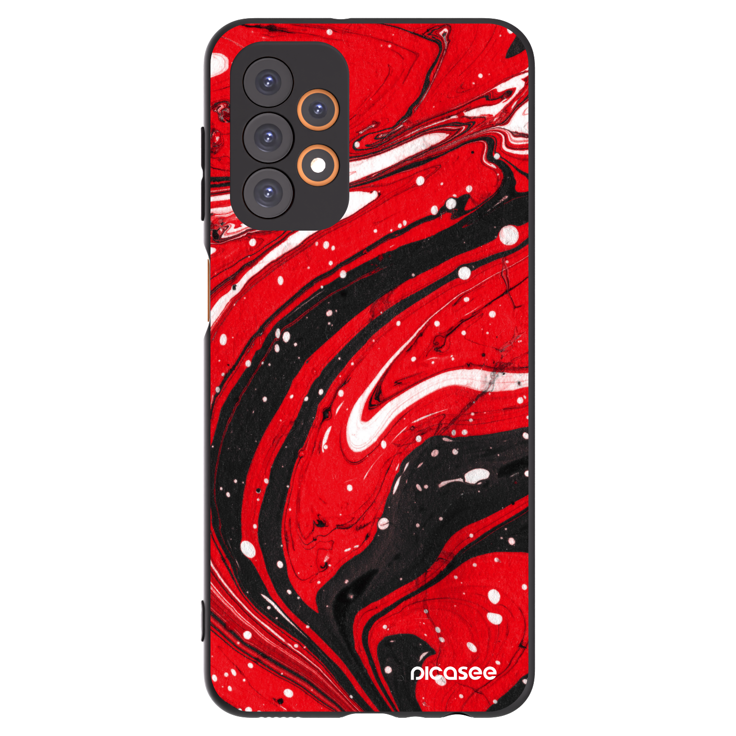 Picasee Samsung Galaxy A23 A235F 4G Hülle - Schwarzes Silikon - Red black