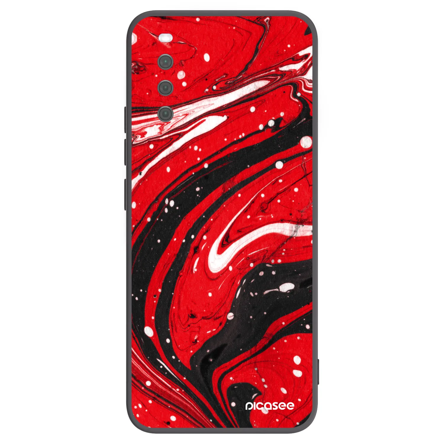 Picasee Sony Xperia 10 III Hülle - Schwarzes Silikon - Red black