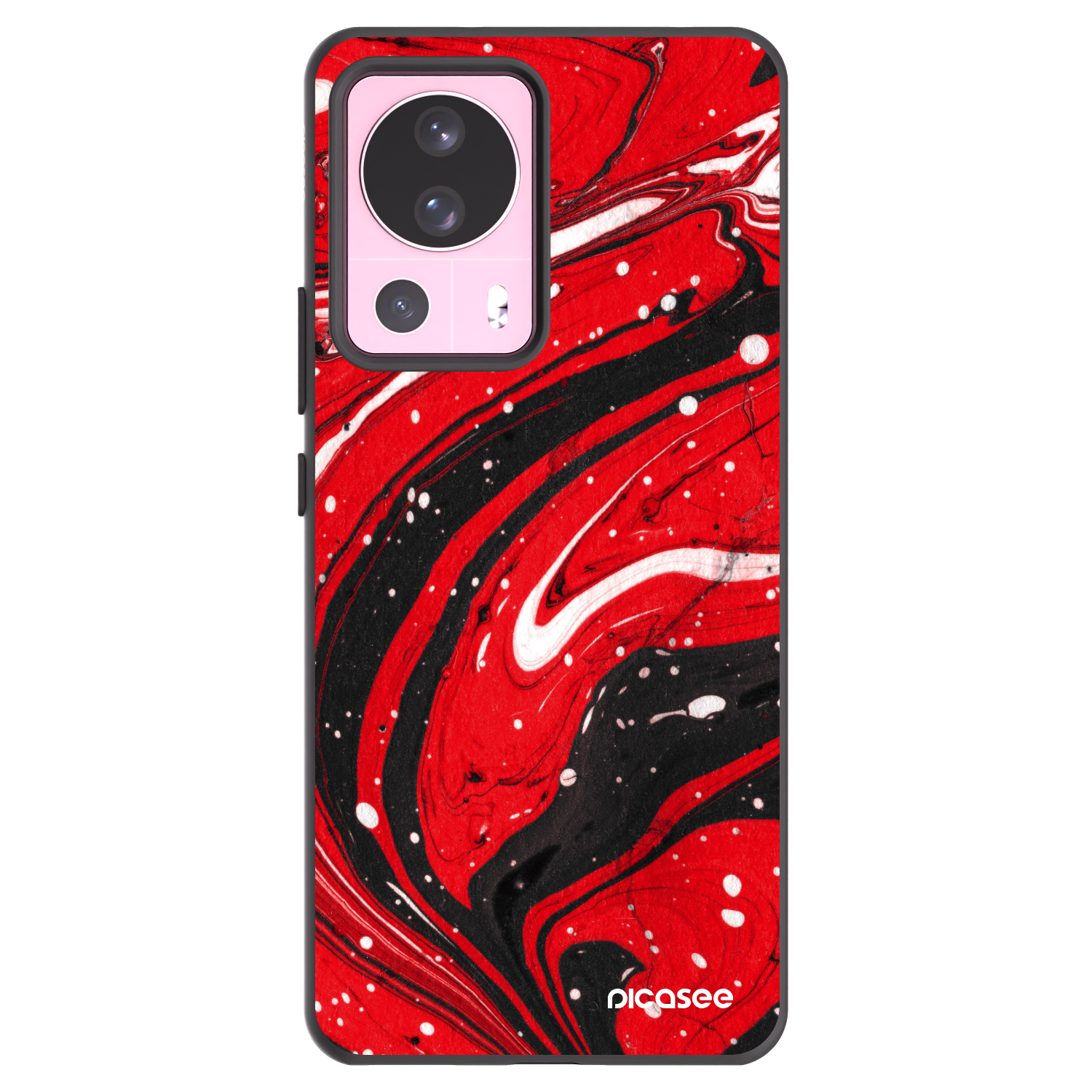 Picasee Xiaomi 13 Lite Hülle - Schwarzes Silikon - Red black