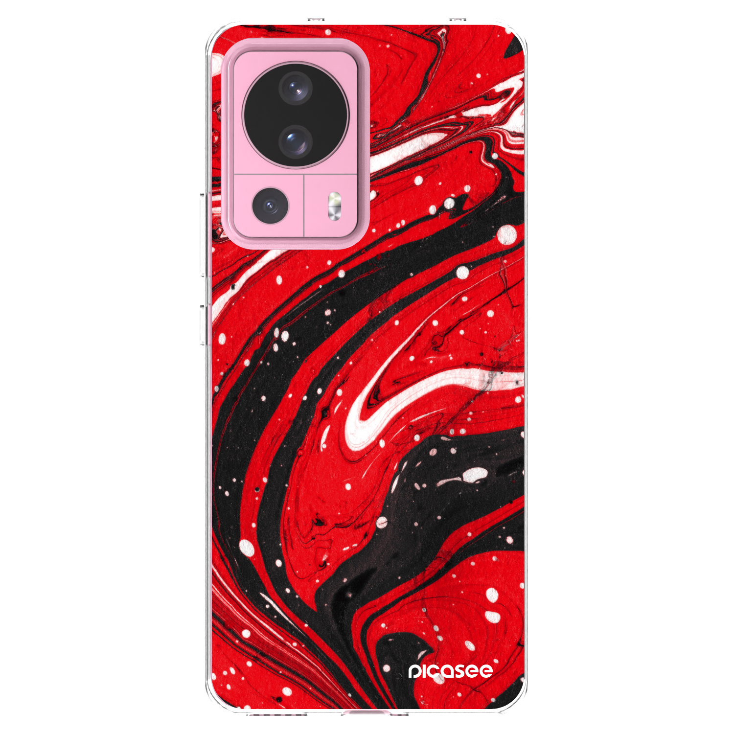 Picasee Xiaomi 13 Lite Hülle - Transparentes Silikon - Red black