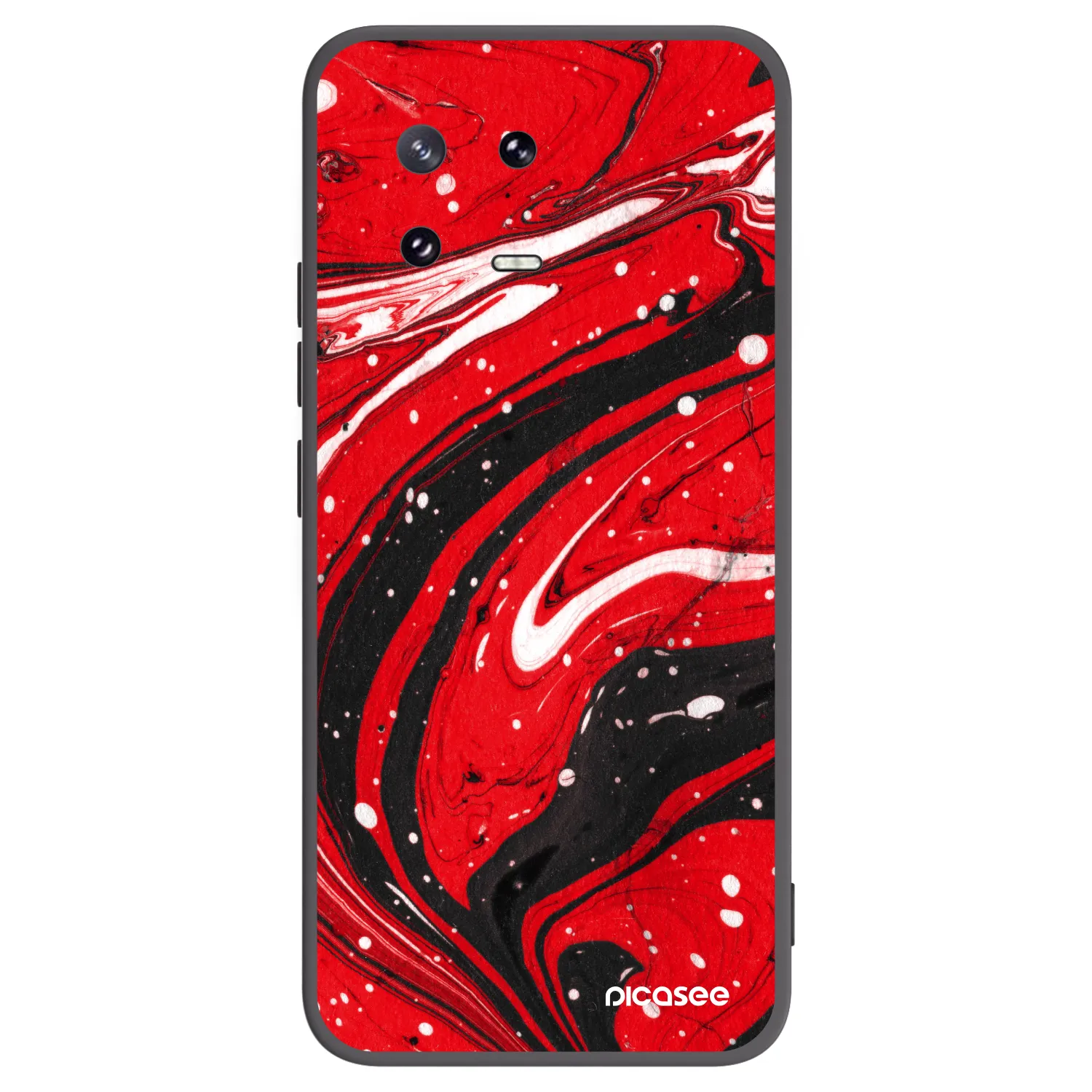 Picasee Xiaomi 13 Pro Hülle - Schwarzes Silikon - Red black