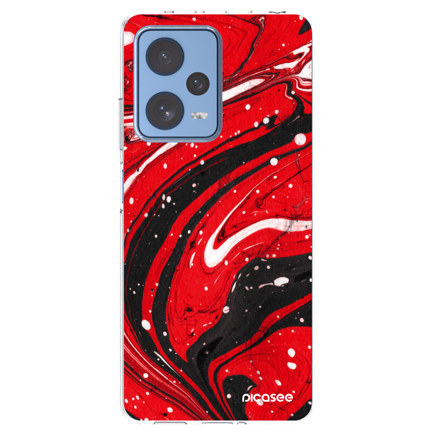 Picasee Xiaomi Redmi Note 12 Pro 5G Hülle - Transparentes Silikon - Red black