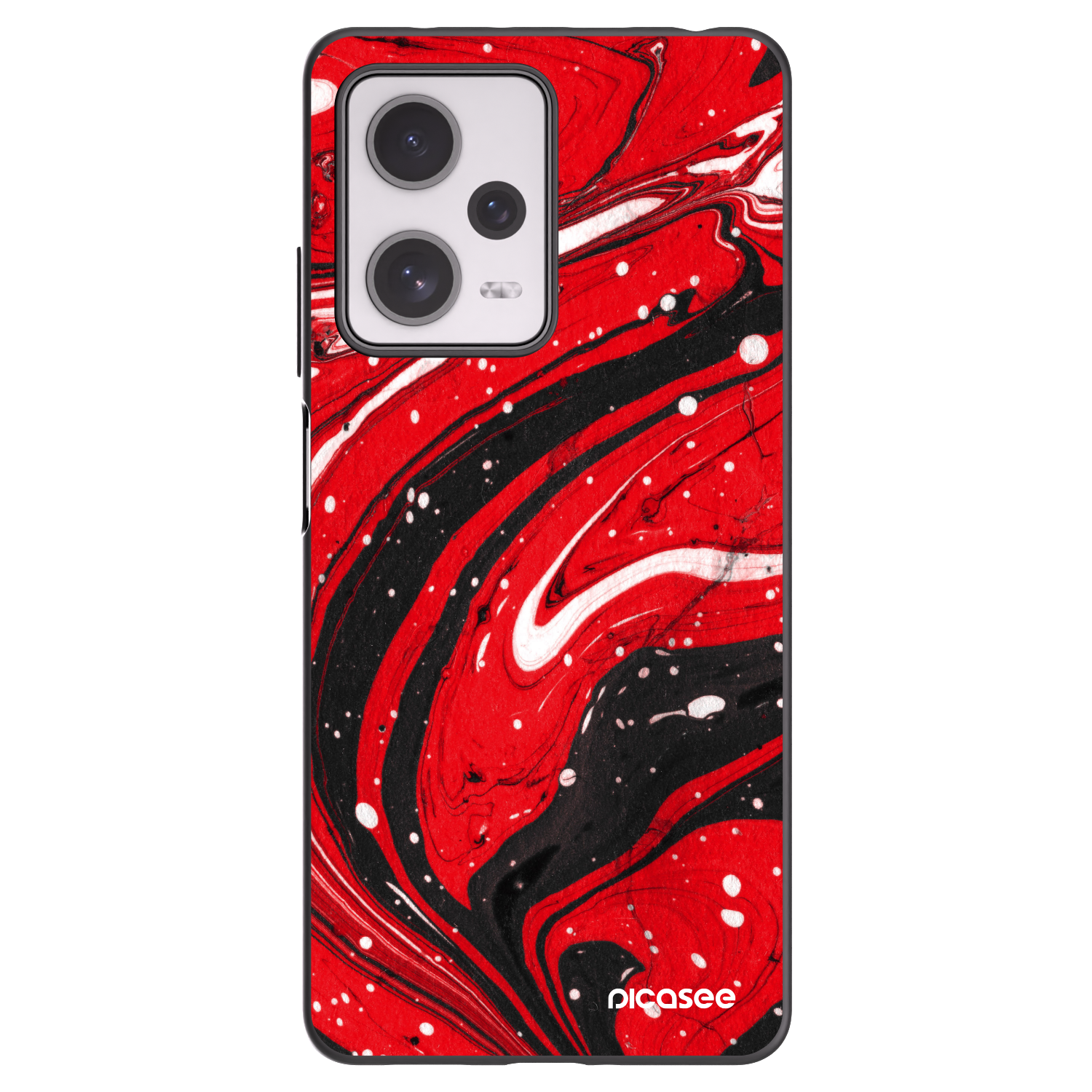 Picasee Xiaomi Redmi Note 12 Pro+ 5G Hülle - Schwarzes Silikon - Red black