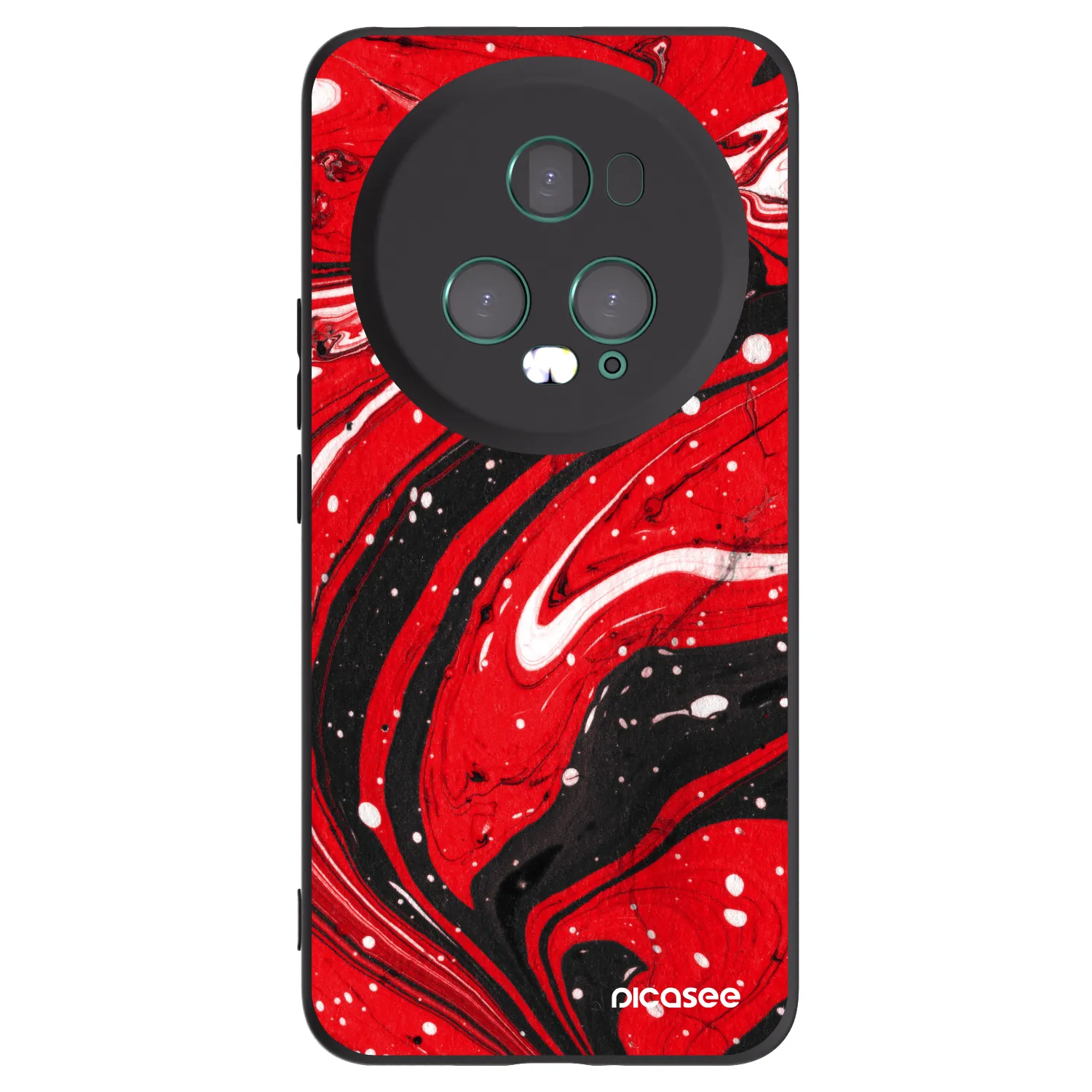 Picasee Honor Magic5 Pro Hülle - Schwarzes Silikon - Red black