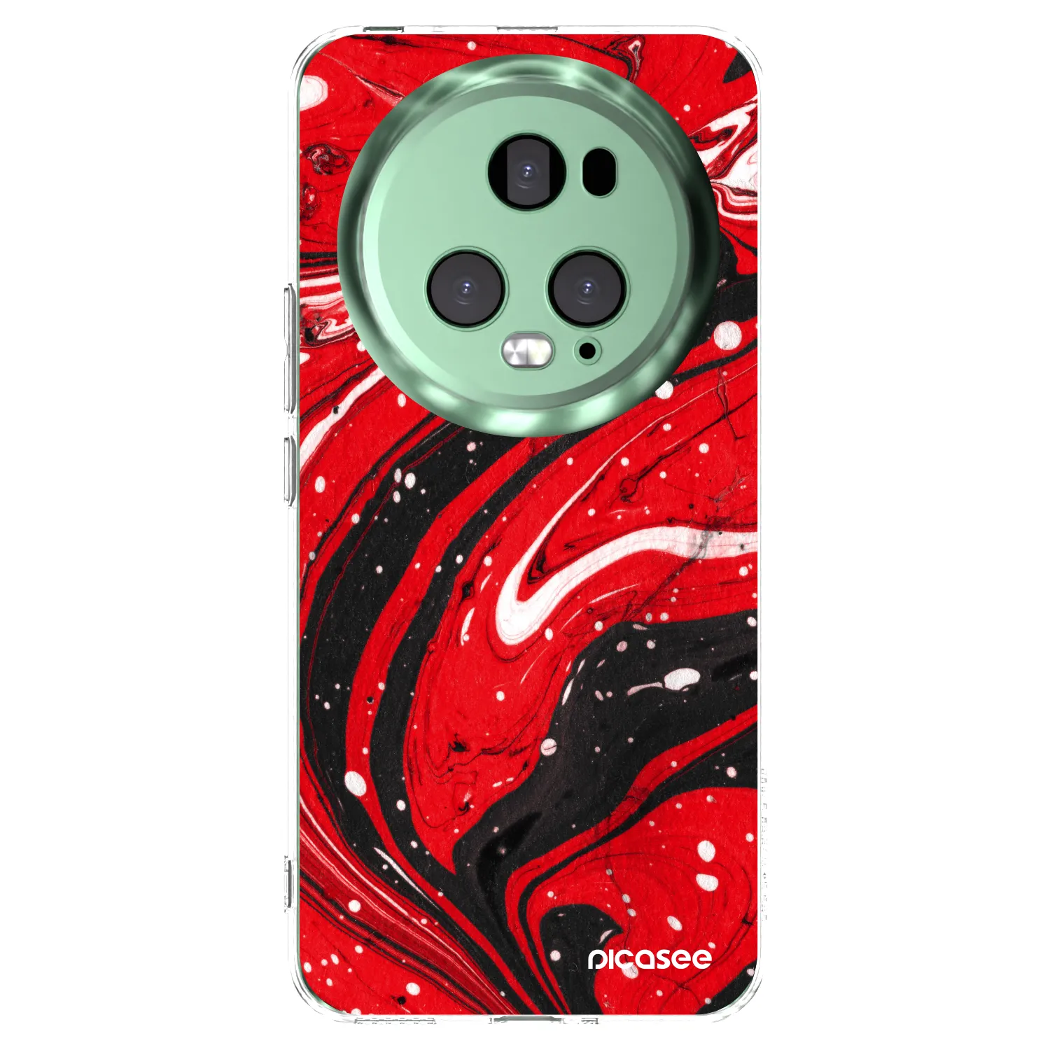 Picasee Honor Magic5 Pro Hülle - Transparentes Silikon - Red black