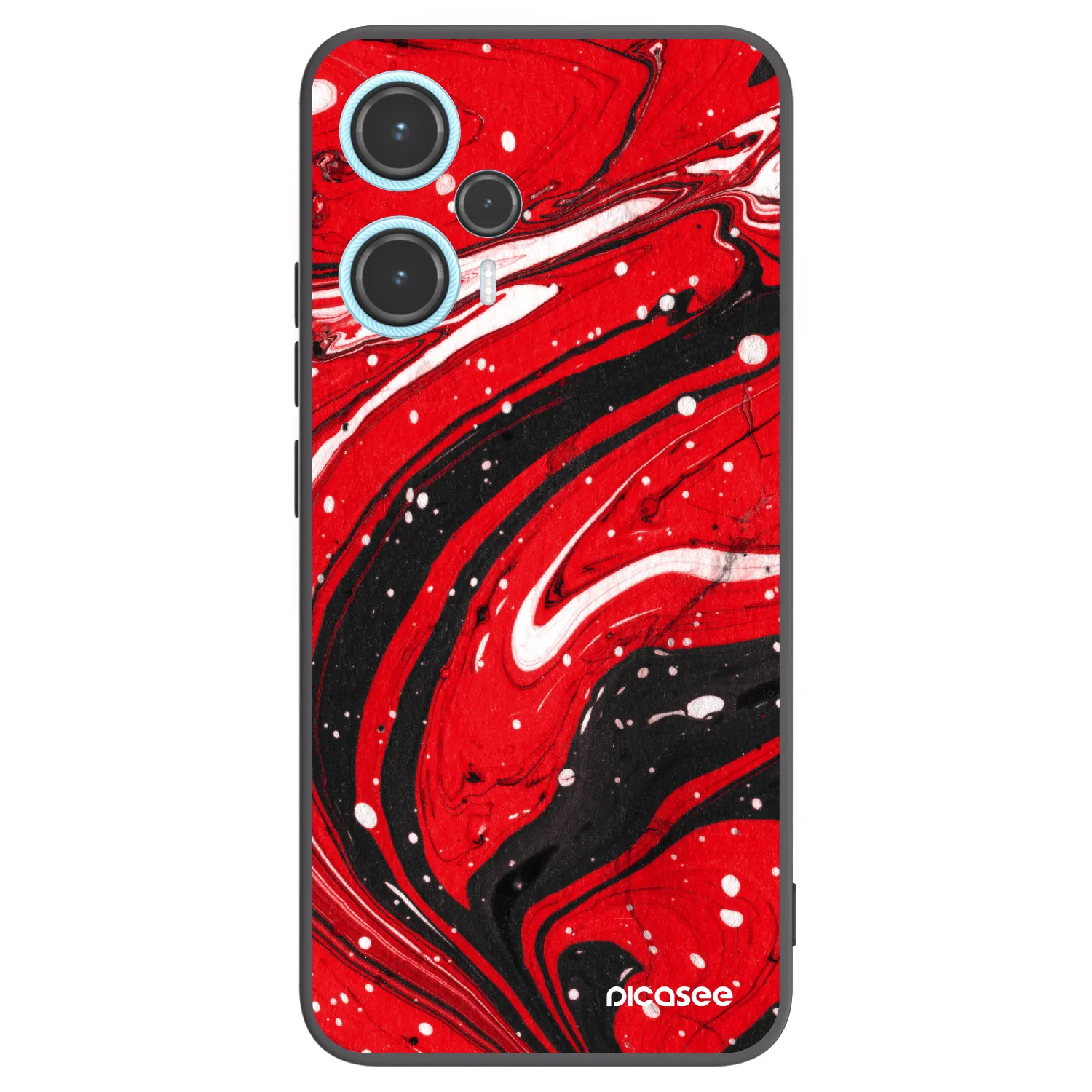 Picasee Xiaomi Poco F5 Hülle - Schwarzes Silikon - Red black