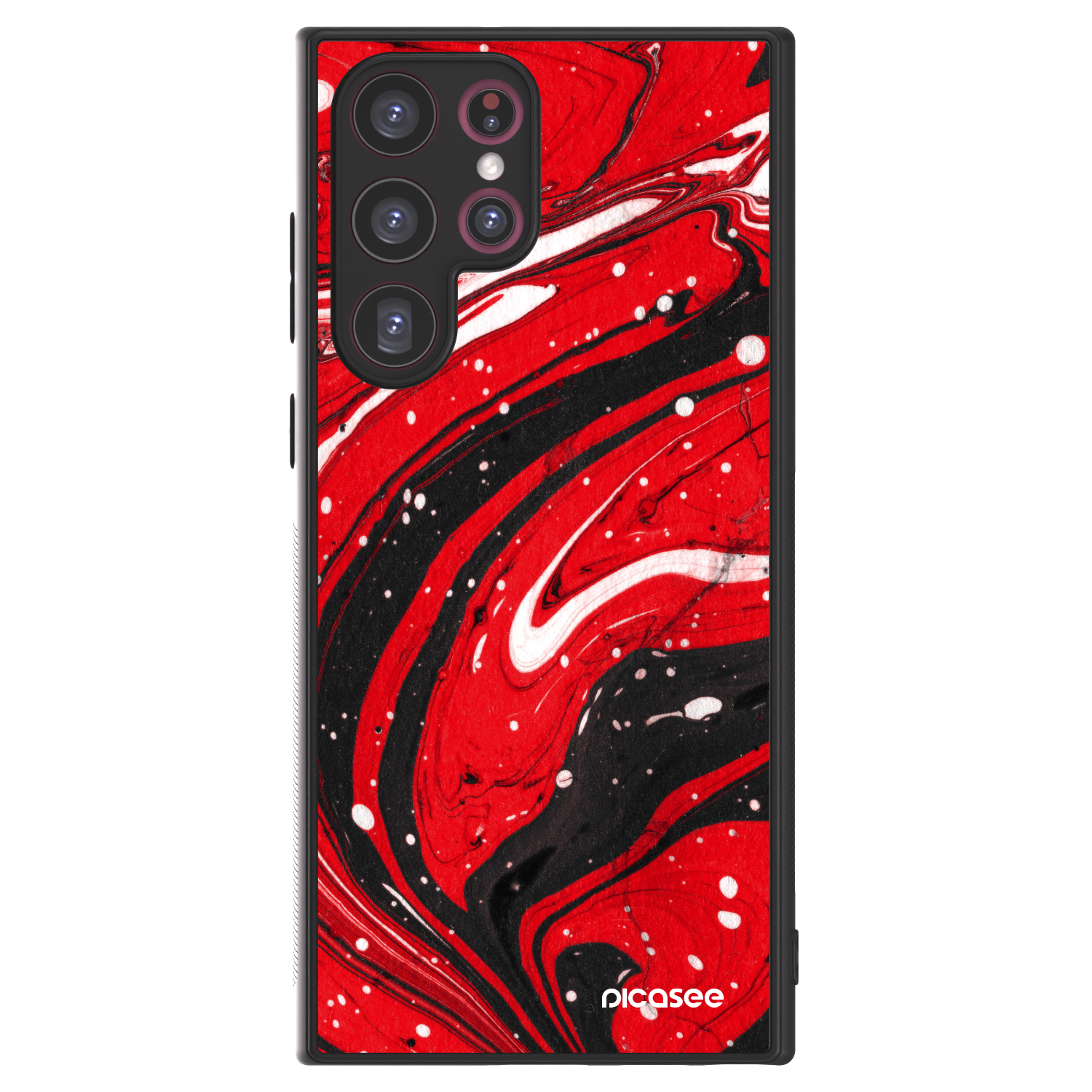 Picasee ULTIMATE CASE PowerShare für Samsung Galaxy S22 Ultra 5G - Red black