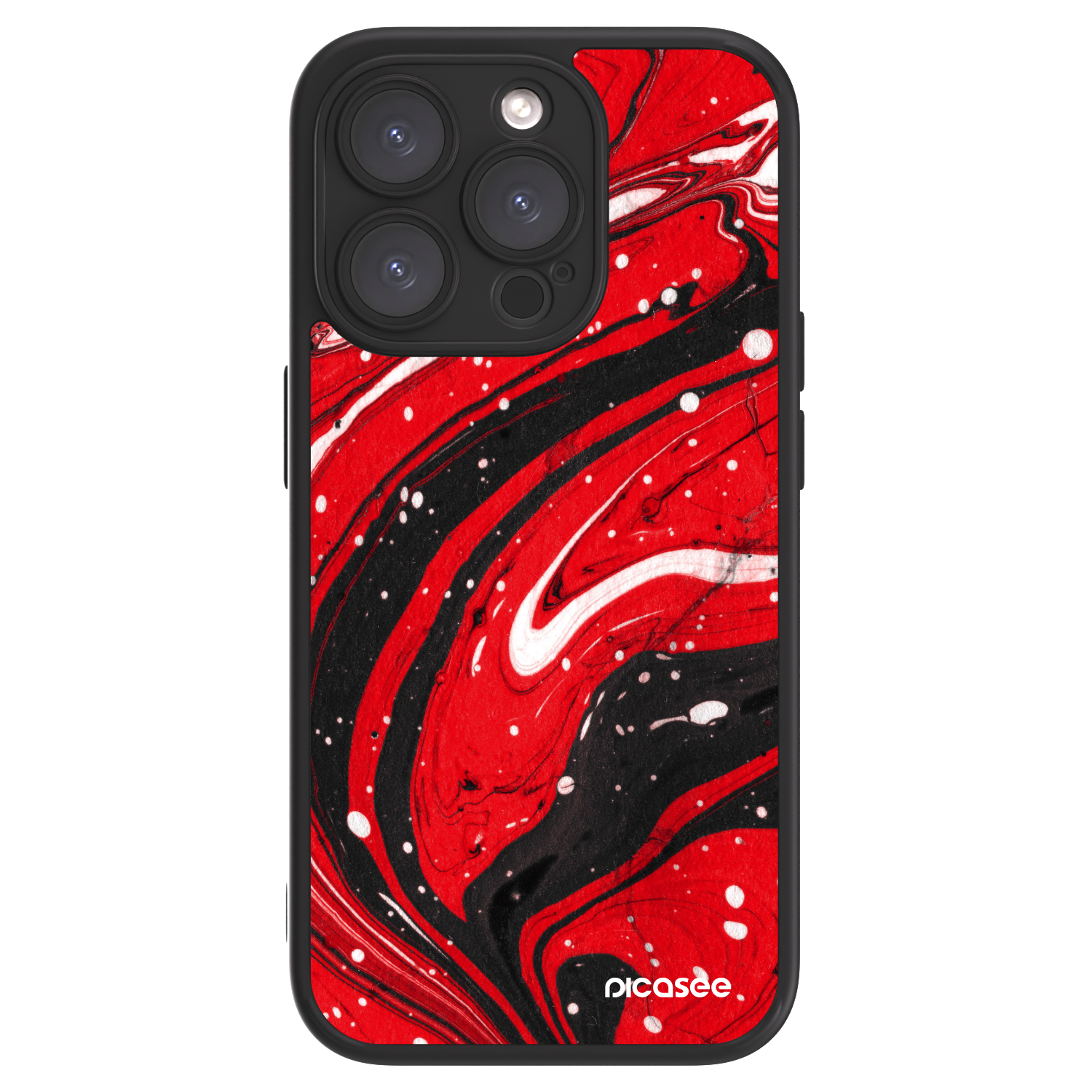 Picasee ULTIMATE CASE MagSafe für Apple iPhone 15 Pro - Red black