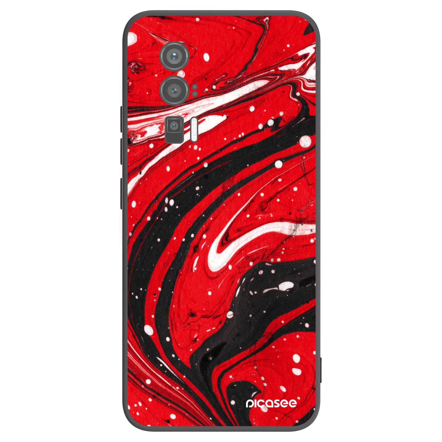 Picasee Xiaomi Poco F5 Pro 5G Hülle - Schwarzes Silikon - Red black