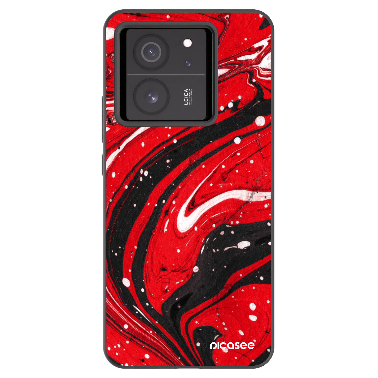 Picasee Xiaomi 13T Pro Hülle - Schwarzes Silikon - Red black