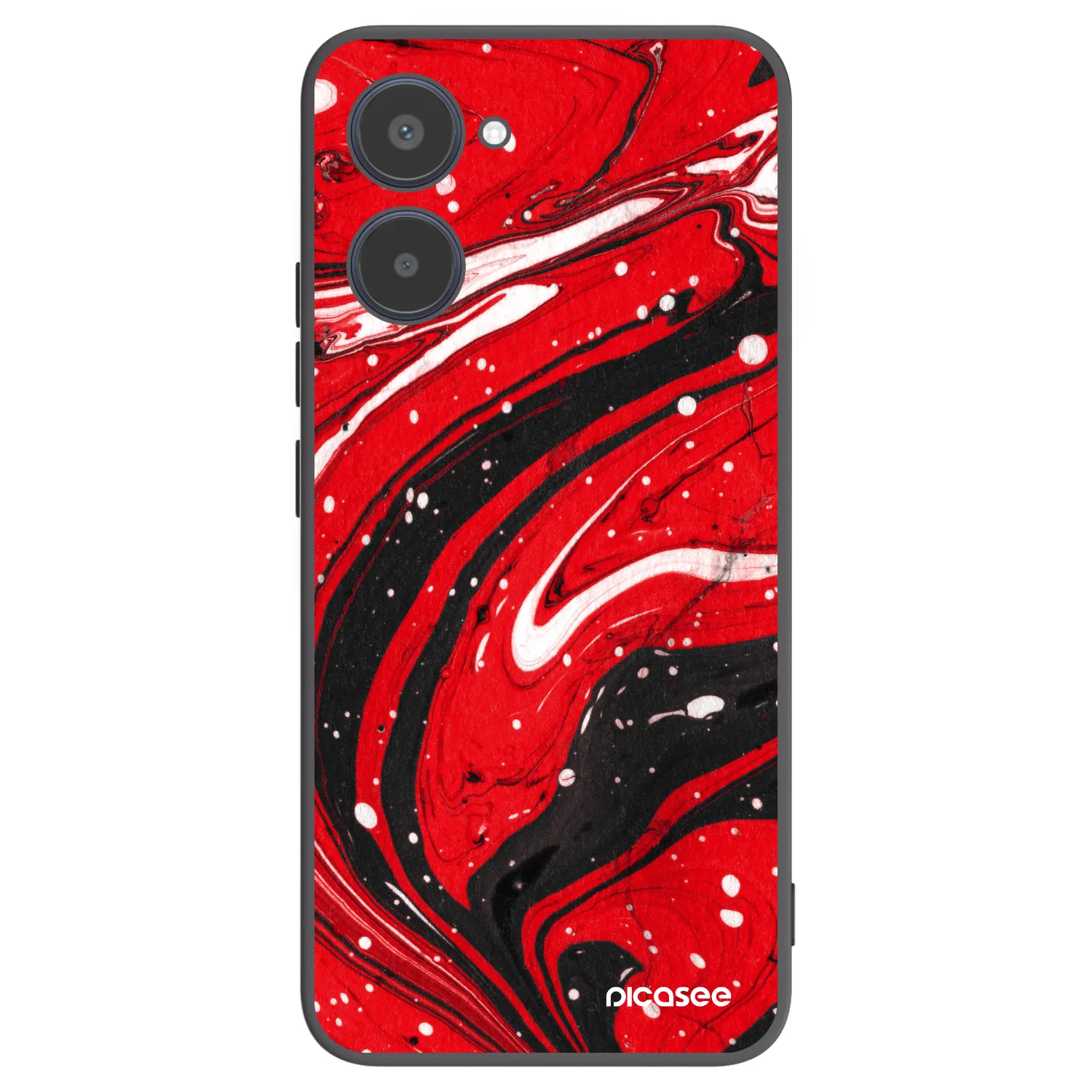 Picasee Realme 10 4G Hülle - Schwarzes Silikon - Red black