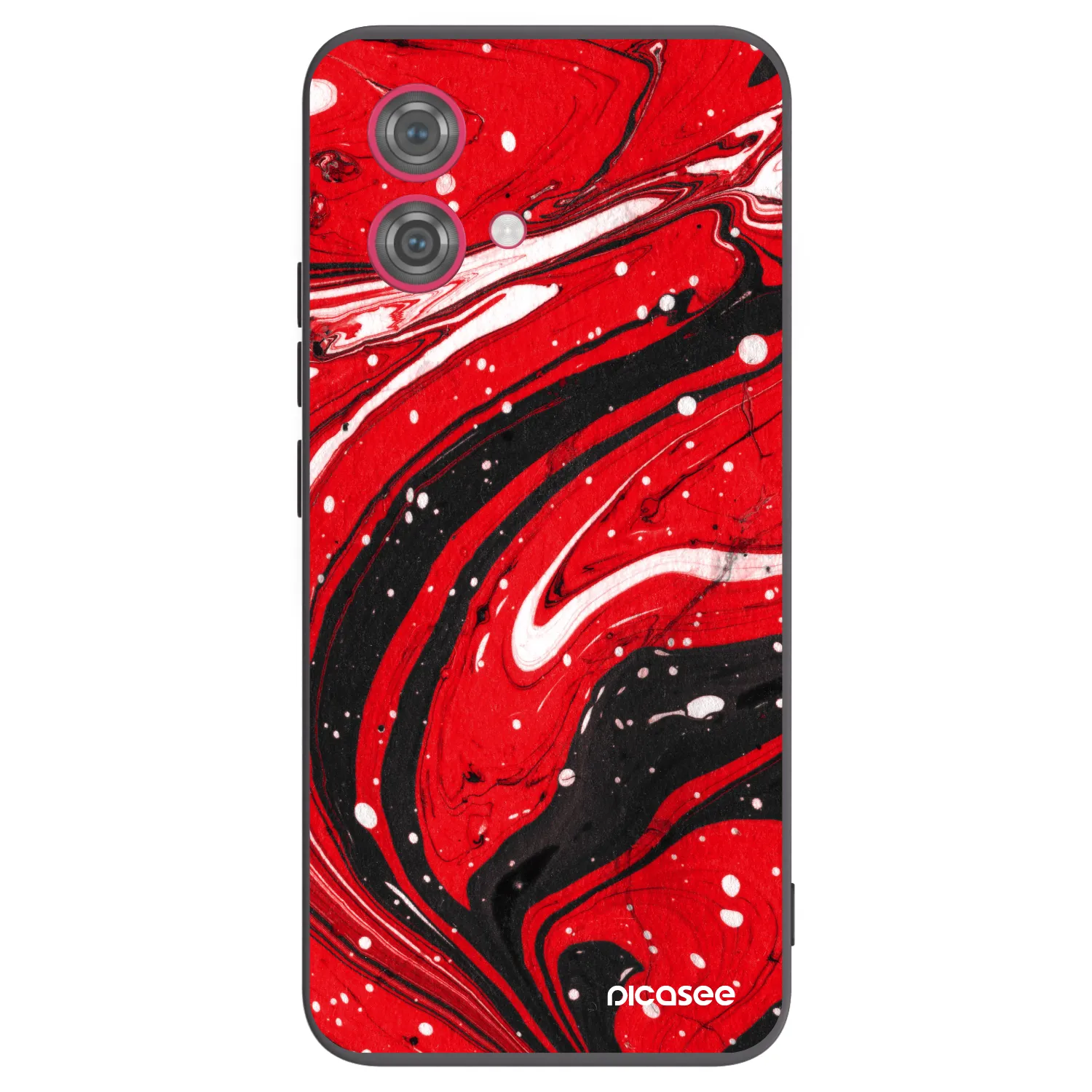 Picasee Motorola Moto G84 5G Hülle - Schwarzes Silikon - Red black