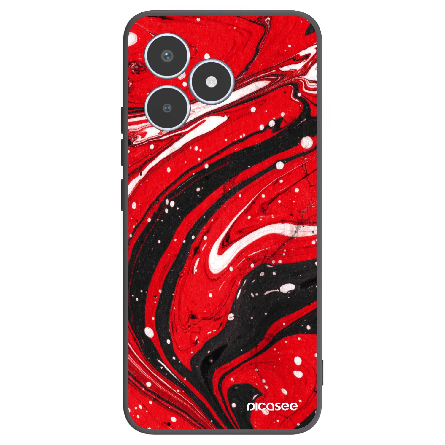 Picasee Realme C53 Hülle - Schwarzes Silikon - Red black