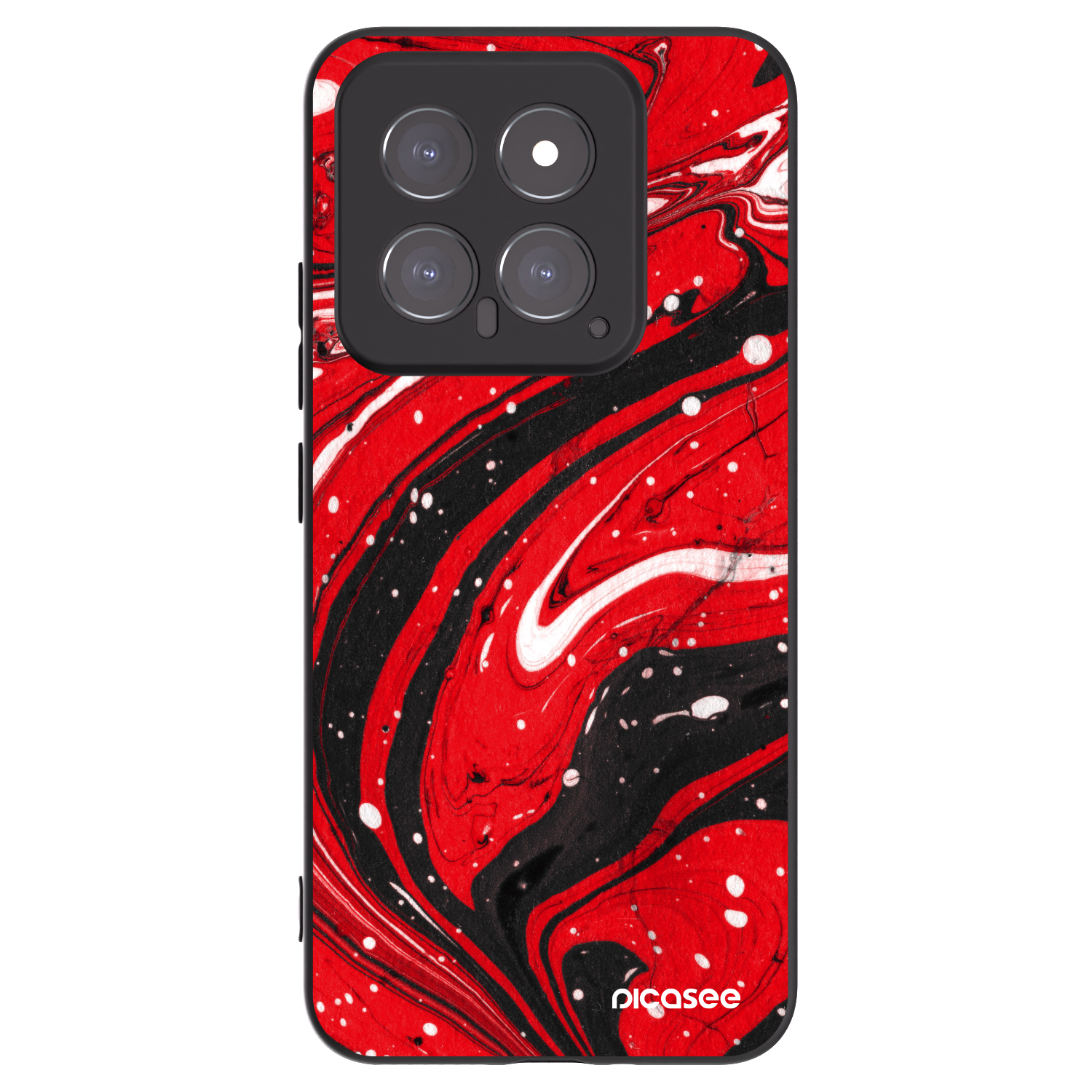 Picasee Xiaomi 14 Hülle - Schwarzes Silikon - Red black