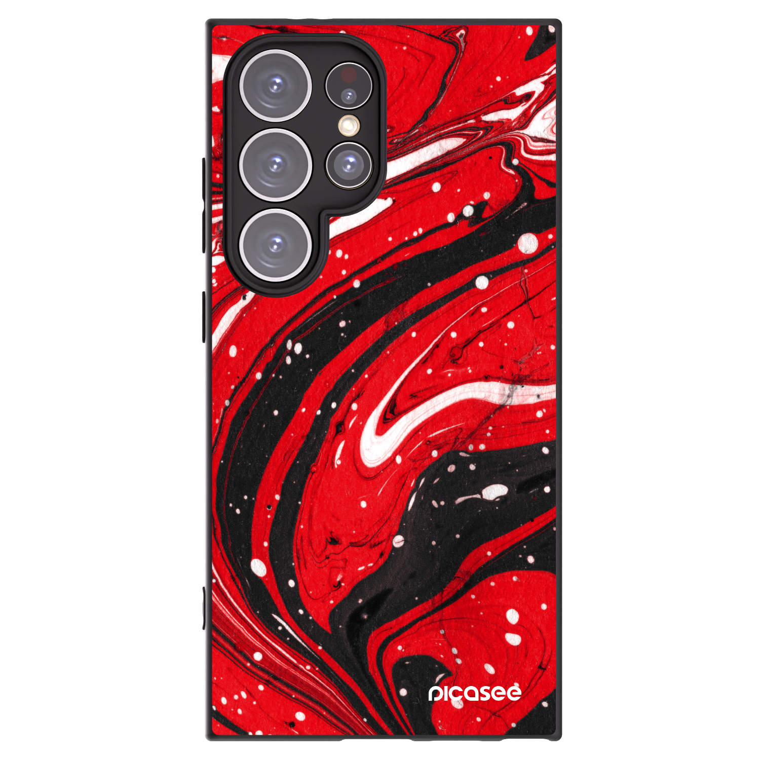 Picasee Samsung Galaxy S24 Ultra S928B 5G Hülle - Schwarzes Silikon - Red black