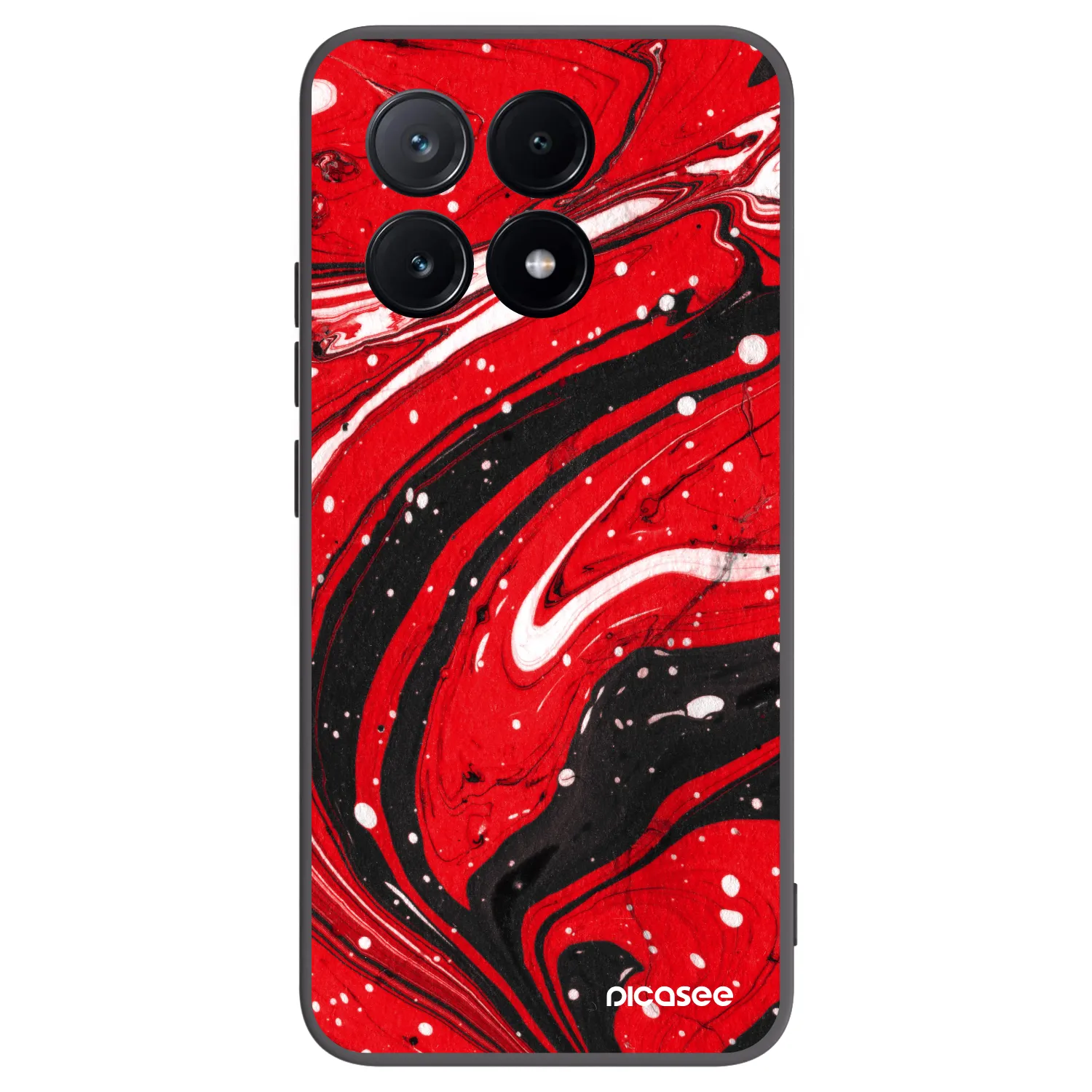 Picasee Xiaomi Poco X6 Pro Hülle - Schwarzes Silikon - Red black