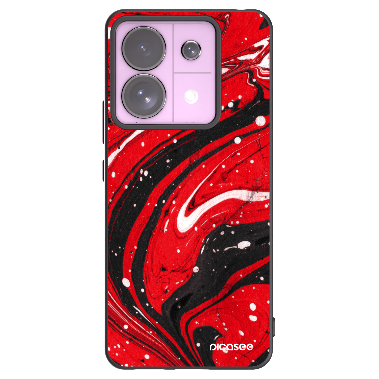 Picasee Xiaomi Redmi Note 13 Pro 5G Hülle - Schwarzes Silikon - Red black