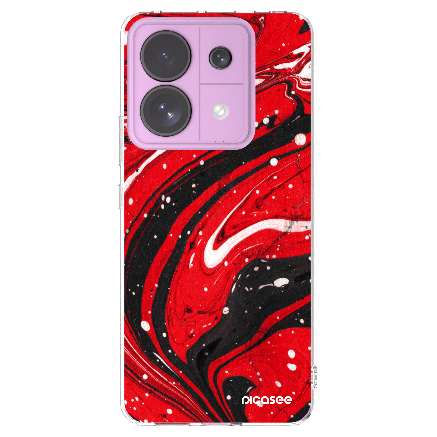 Picasee Xiaomi Redmi Note 13 Pro 5G Hülle - Transparentes Silikon - Red black