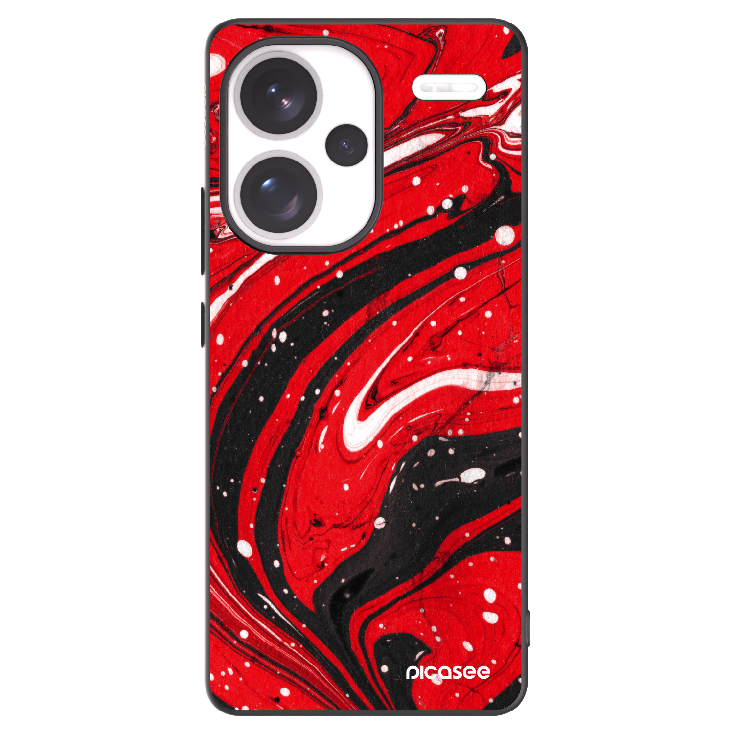 Picasee Xiaomi Redmi Note 13 Pro+ 5G Hülle - Schwarzes Silikon - Red black