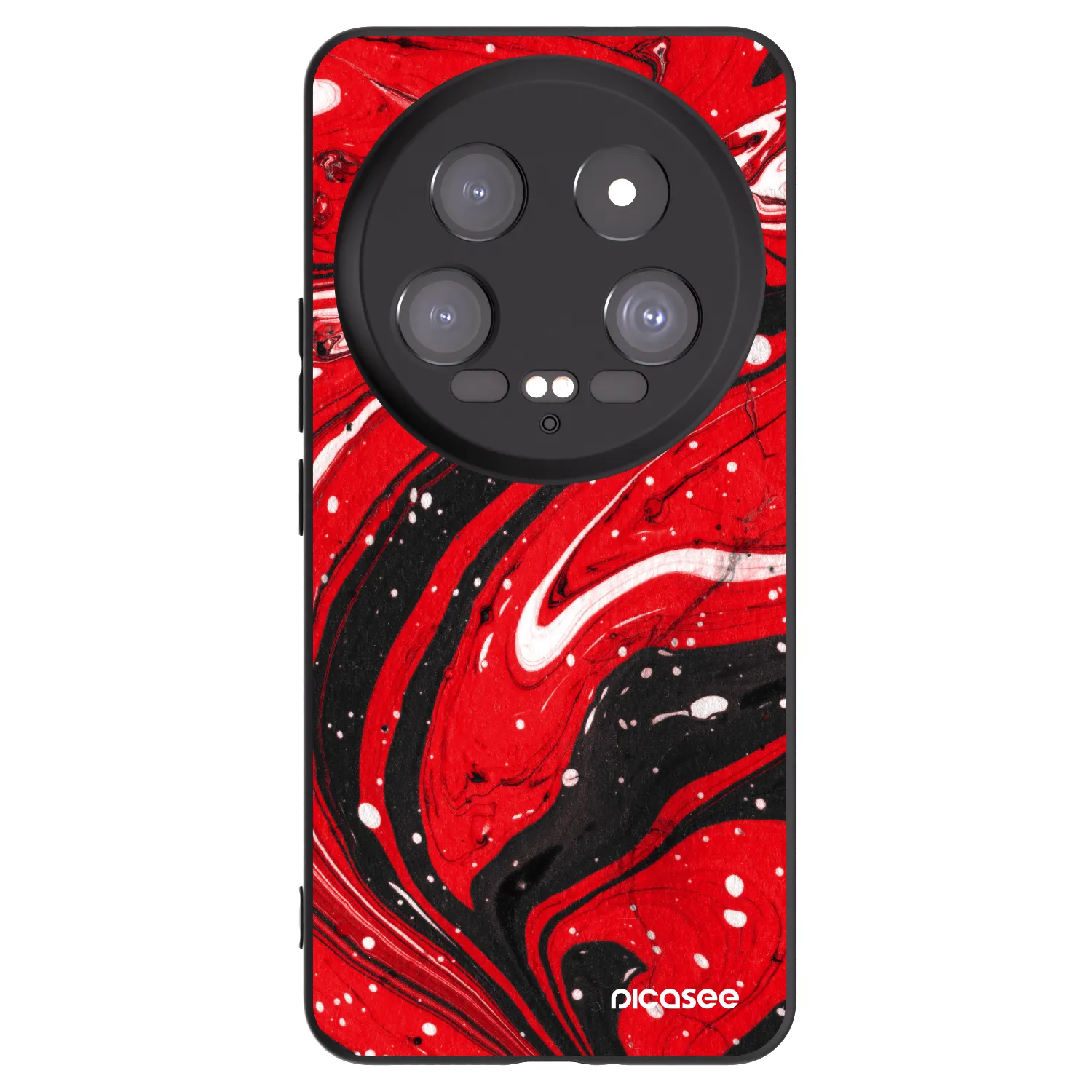 Picasee Xiaomi 14 Ultra Hülle - Schwarzes Silikon - Red black