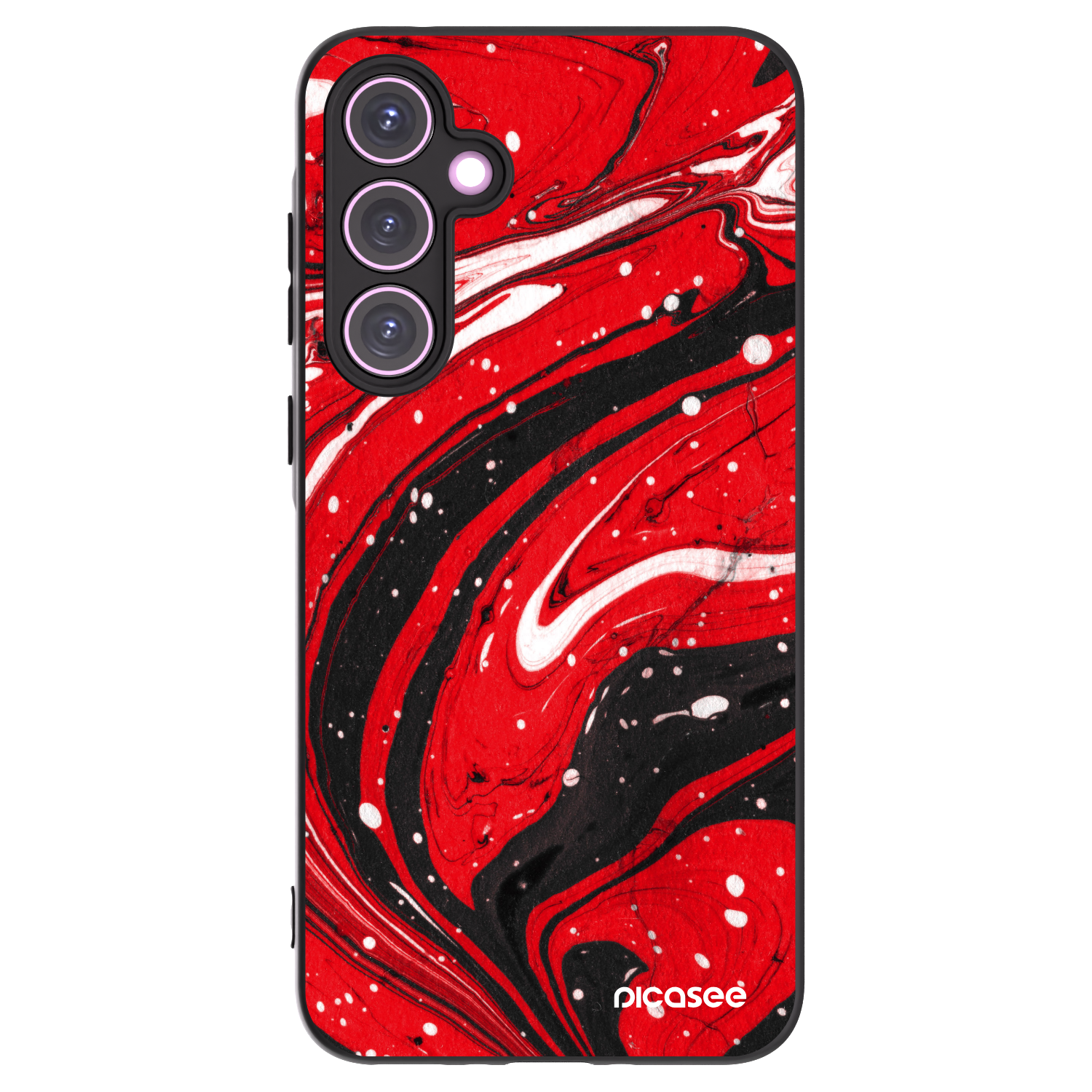 Picasee Samsung Galaxy A35 5G A356B Hülle - Schwarzes Silikon - Red black