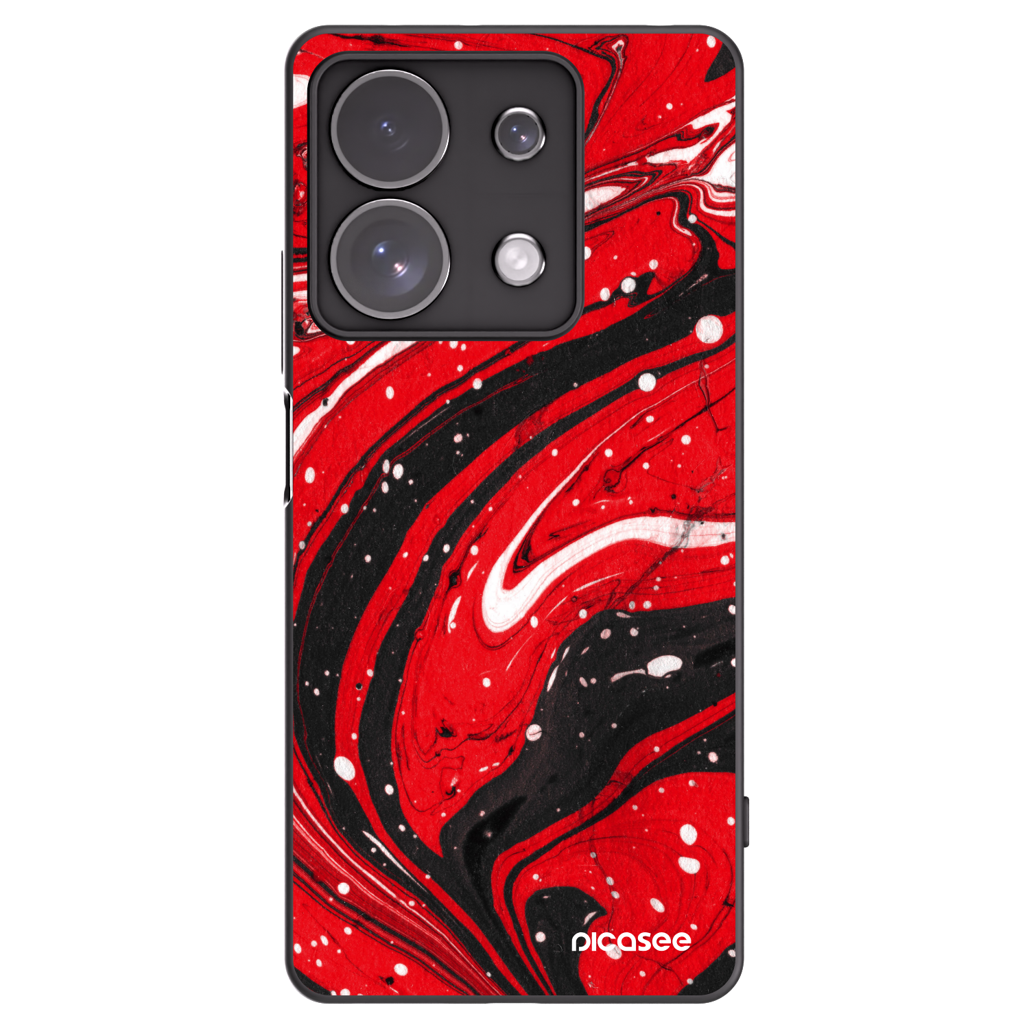 Picasee Xiaomi Redmi Note 13 Pro 4G Hülle - Schwarzes Silikon - Red black