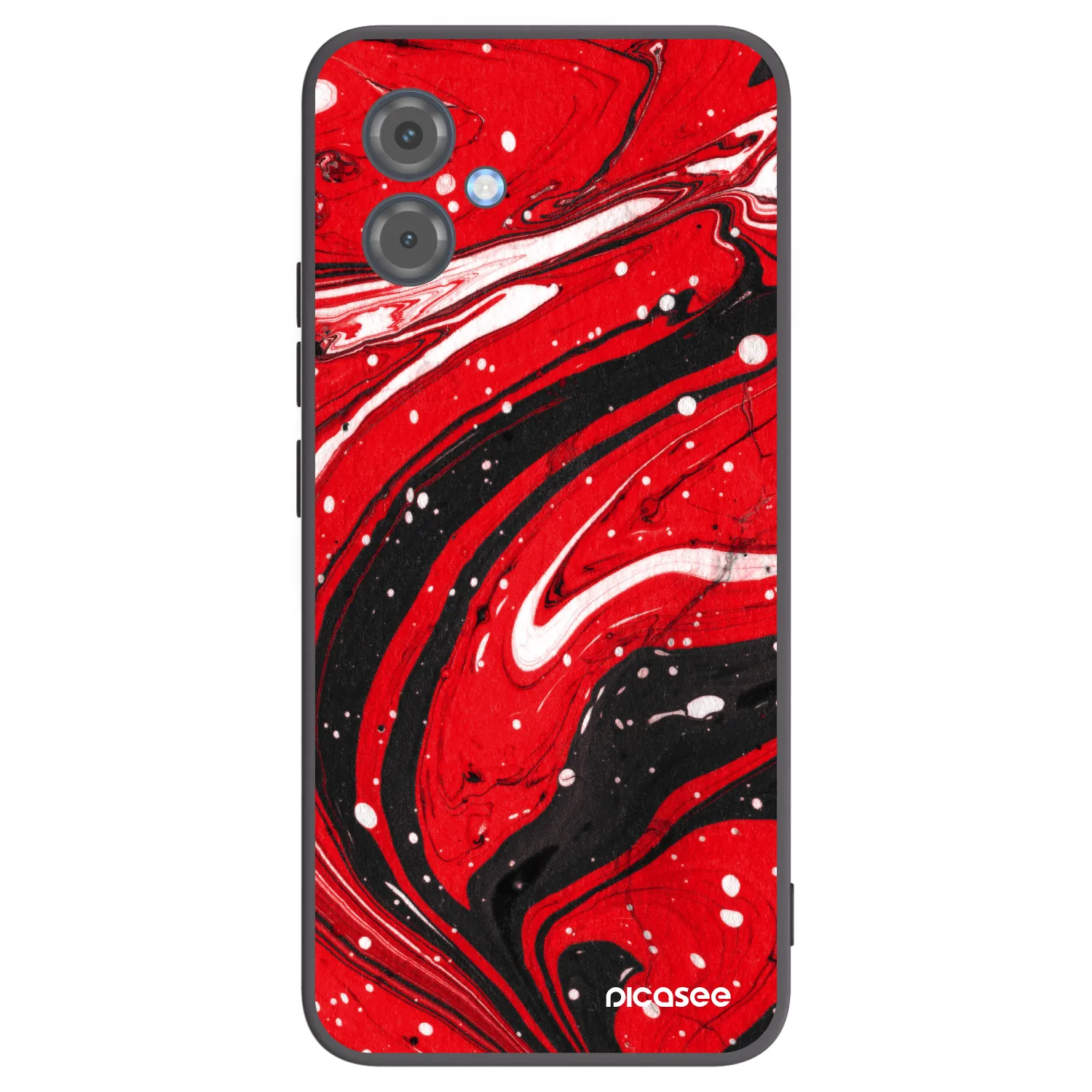 Picasee Motorola Moto G14 Hülle - Schwarzes Silikon - Red black