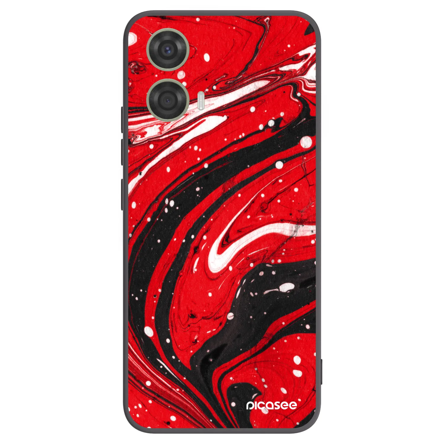 Picasee Motorola Moto G24 Hülle - Schwarzes Silikon - Red black