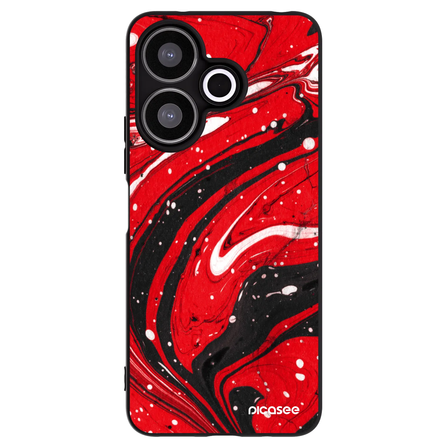 Picasee Xiaomi Redmi 13 4G Hülle - Schwarzes Silikon - Red black