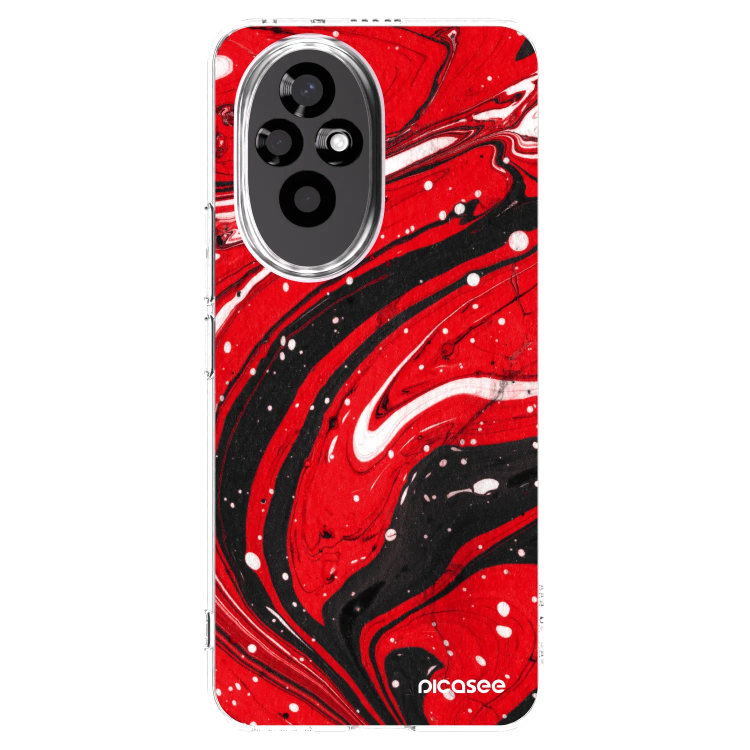 Picasee Honor 200 Pro 5G Hülle - Transparentes Silikon - Red black