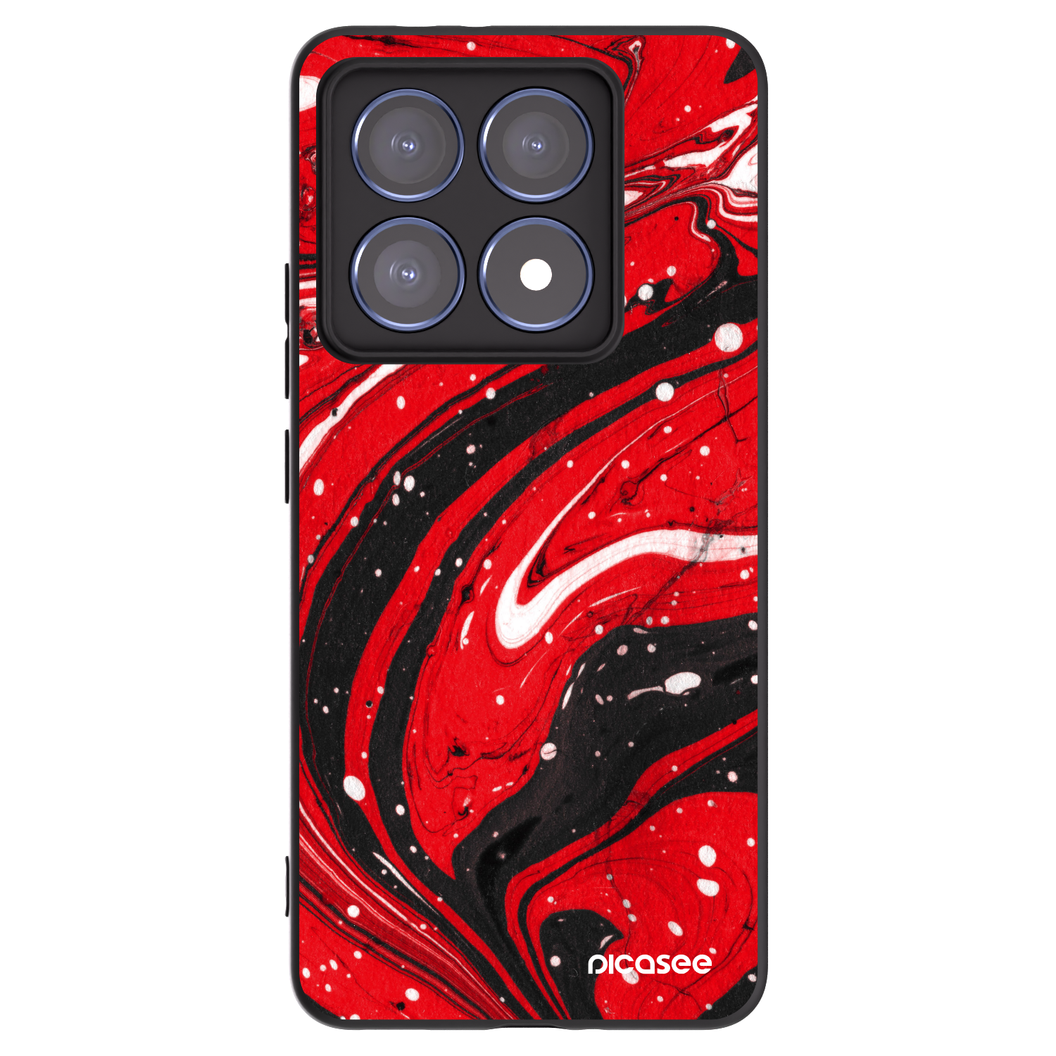 Picasee Xiaomi 14T Pro Hülle - Schwarzes Silikon - Red black