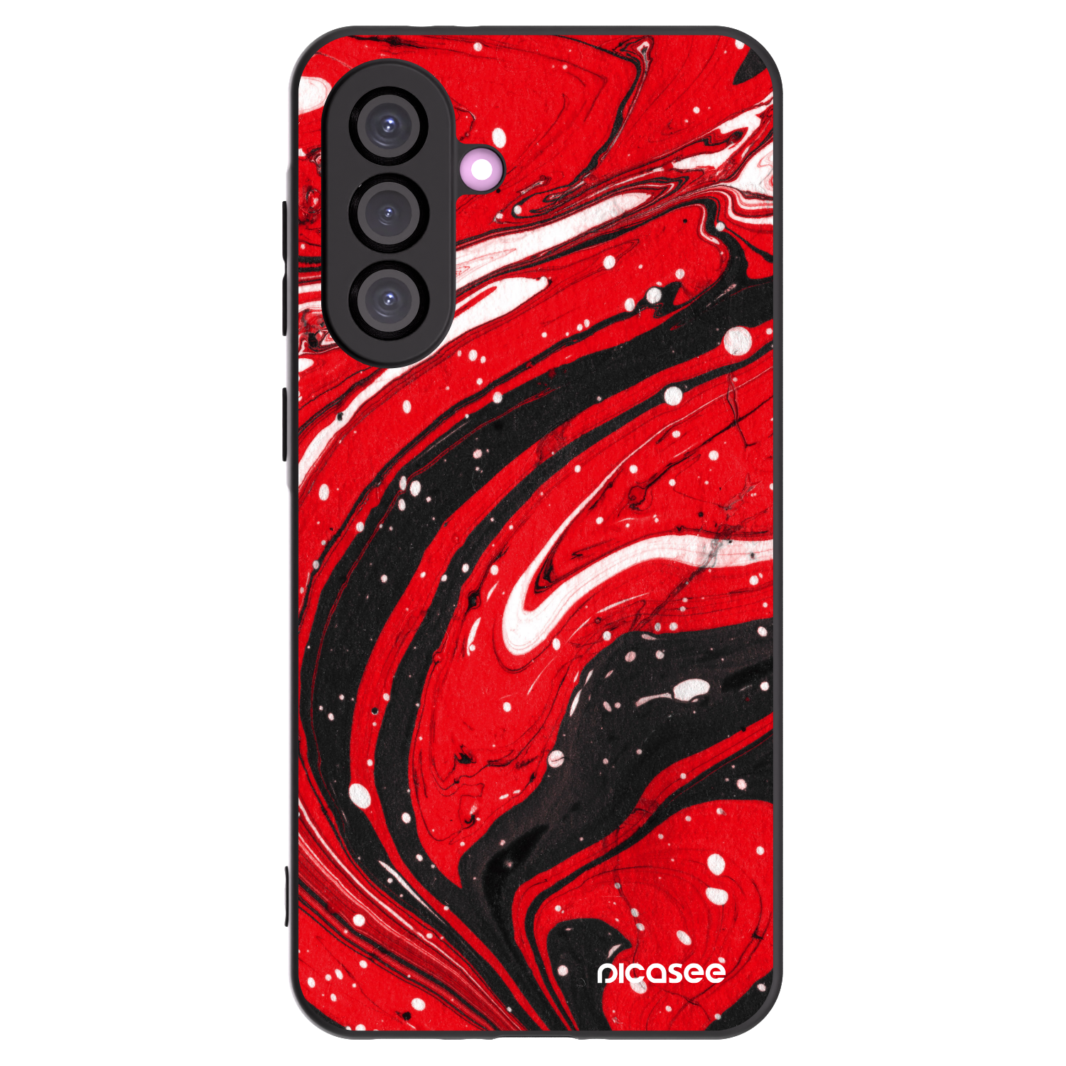 Picasee Samsung Galaxy A36 5G Hülle - Schwarzes Silikon - Red black