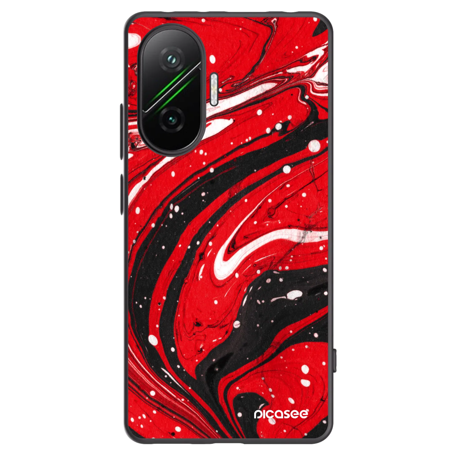 Picasee Xiaomi Poco F7 Pro 5G Hülle - Schwarzes Silikon - Red black