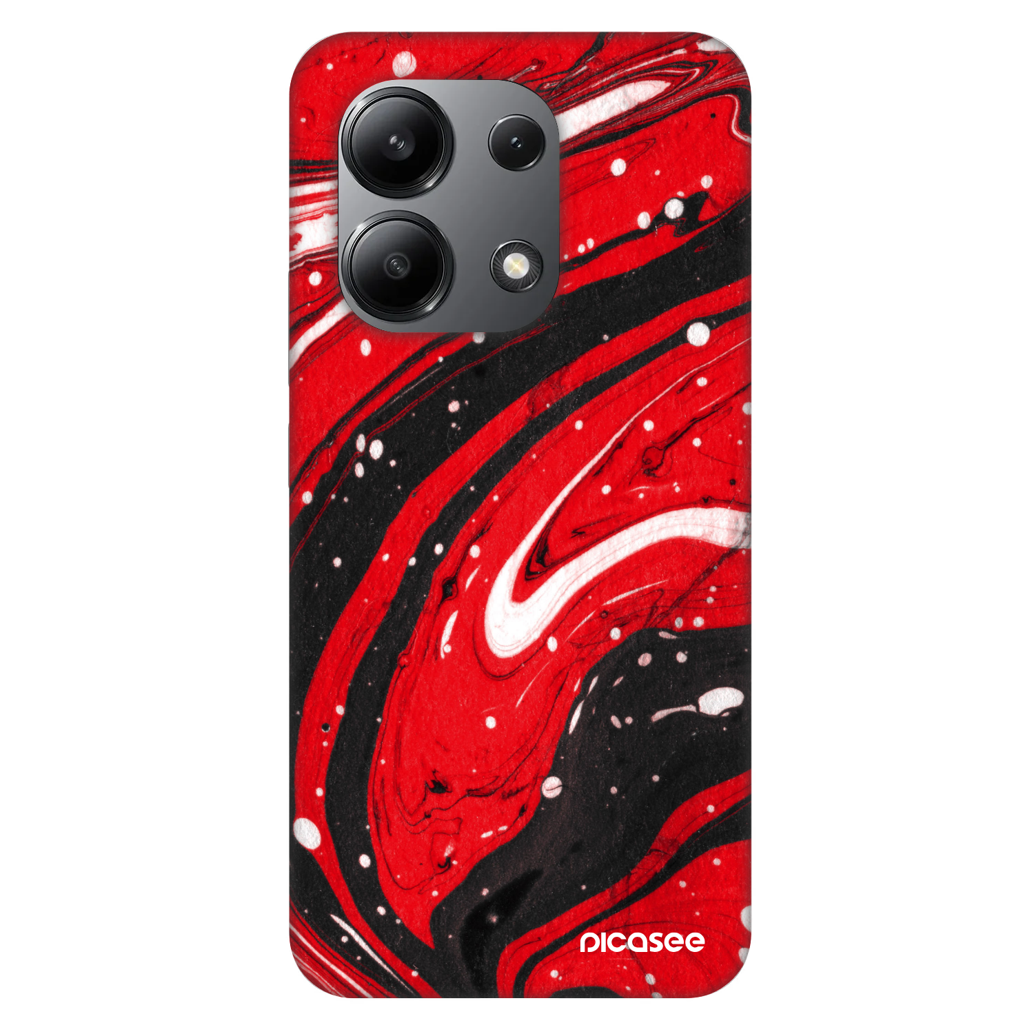 Picasee Fashion Case für Xiaomi Redmi Note 13 4G - Red black