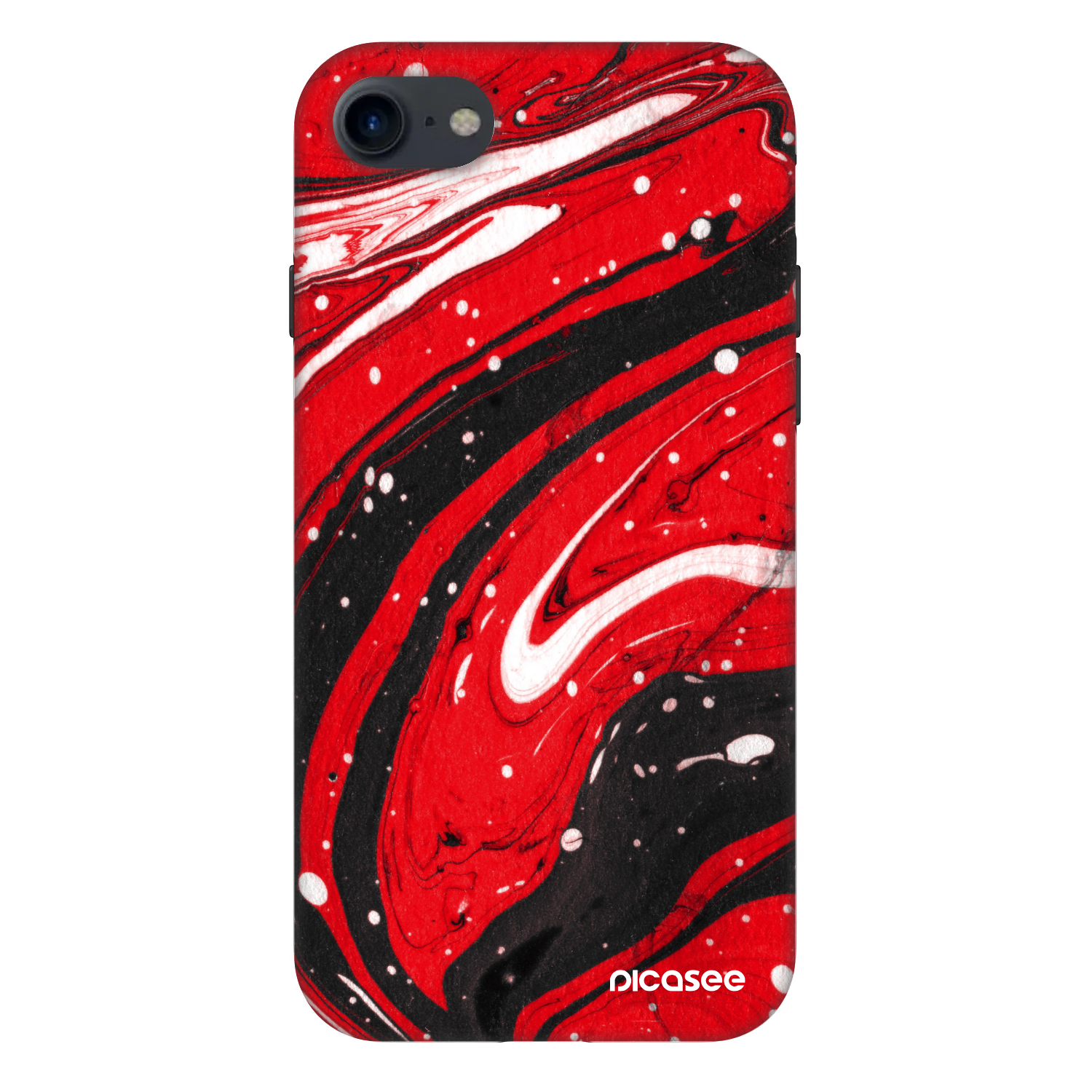 Picasee Fashion Case für Apple iPhone SE 2020 - Red black