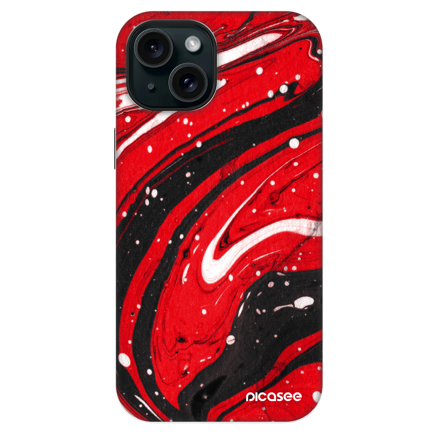 Picasee Fashion Case MagSafe für Apple iPhone 13 - Red black
