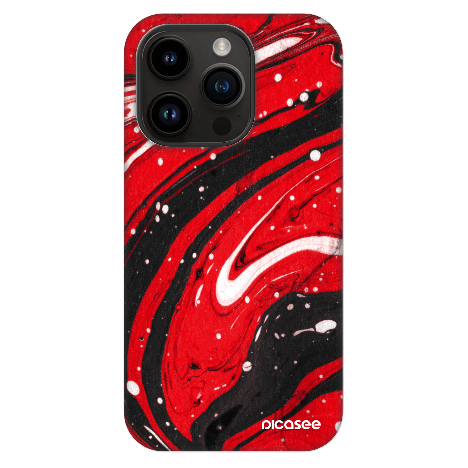 Picasee Fashion Case MagSafe für Apple iPhone 14 Pro - Red black