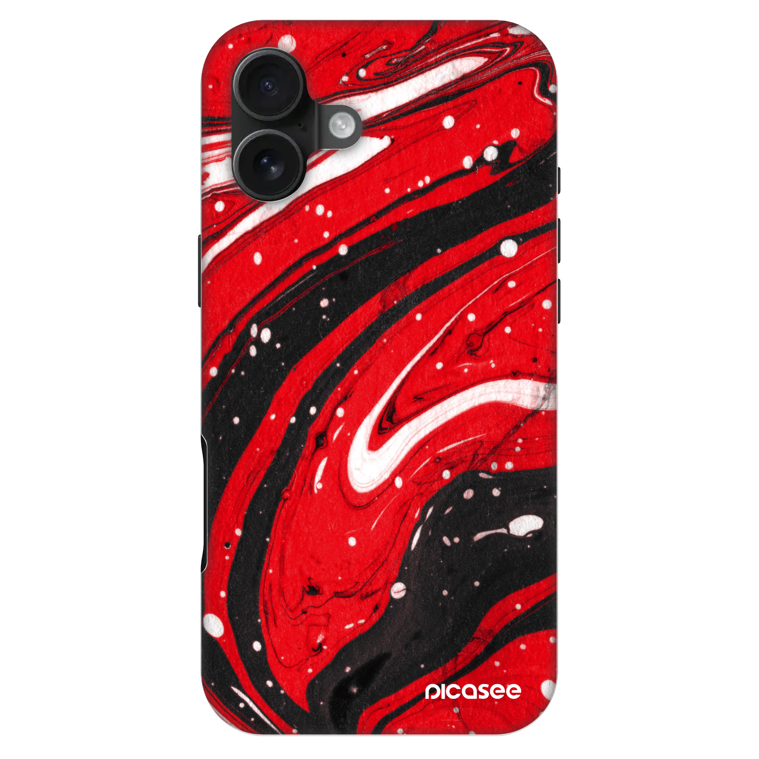 Picasee Fashion Case MagSafe für Apple iPhone 16 Plus - Red black