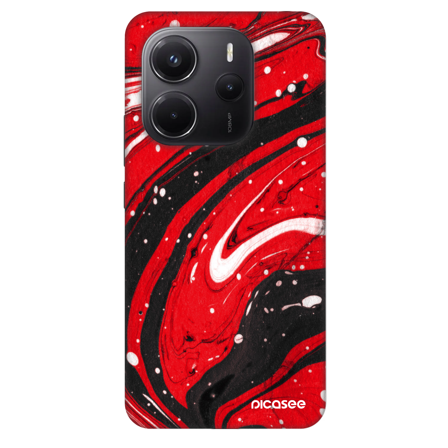 Picasee Fashion Case für Xiaomi Redmi Note 14 4G - Red black
