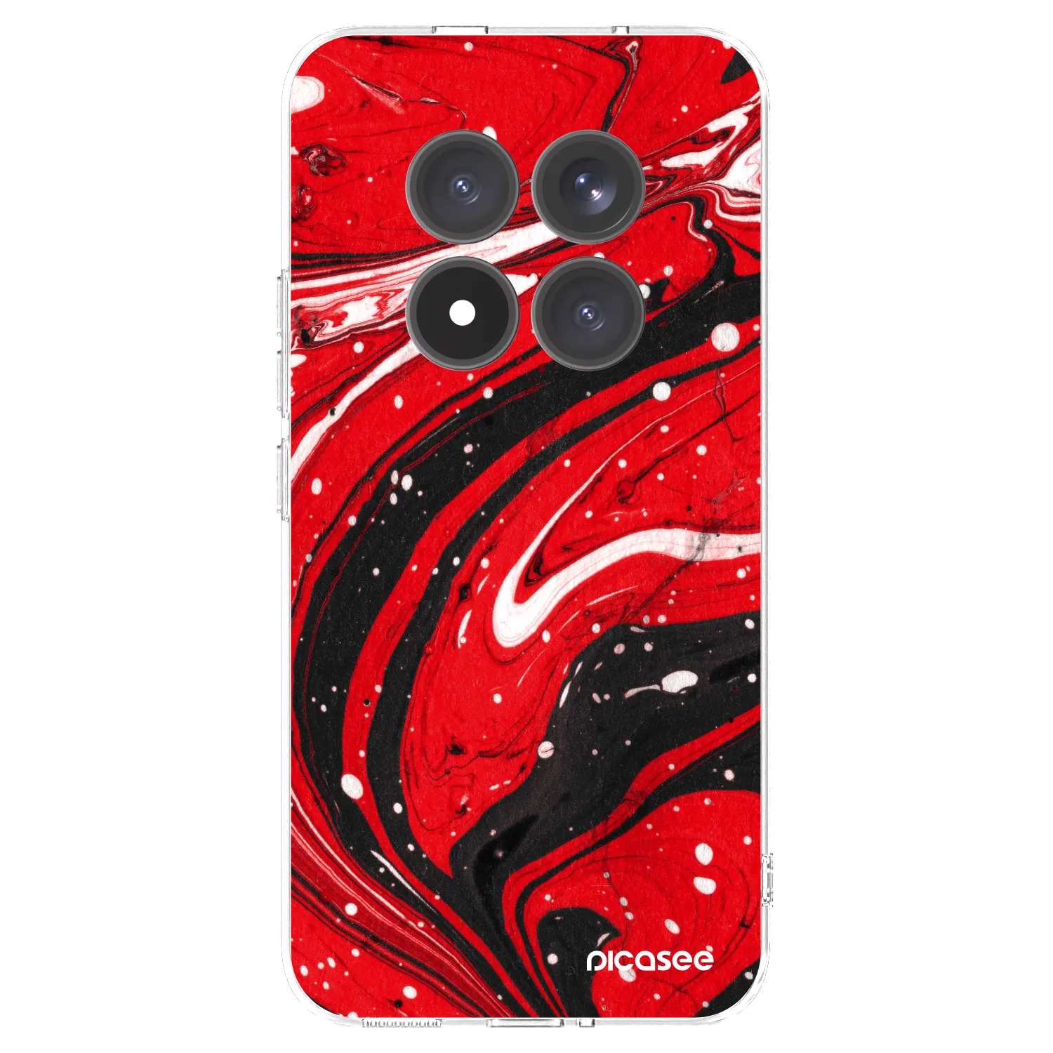 Picasee Xiaomi Redmi Note 15 Pro+ Hülle - Transparentes Silikon - Red black