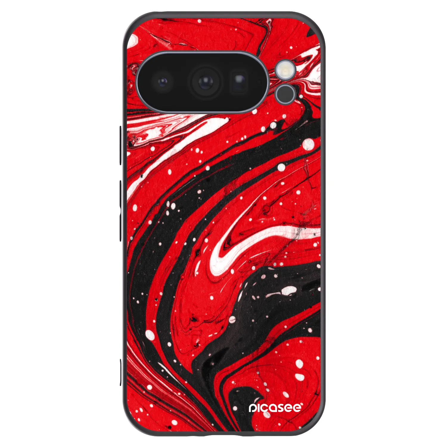 Picasee Google Pixel 10 Pro Hülle - Schwarzes Silikon - Red black