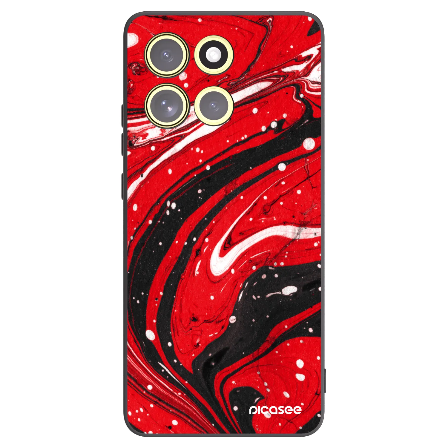 Picasee Motorola Moto G86 Power 5G Hülle - Schwarzes Silikon - Red black