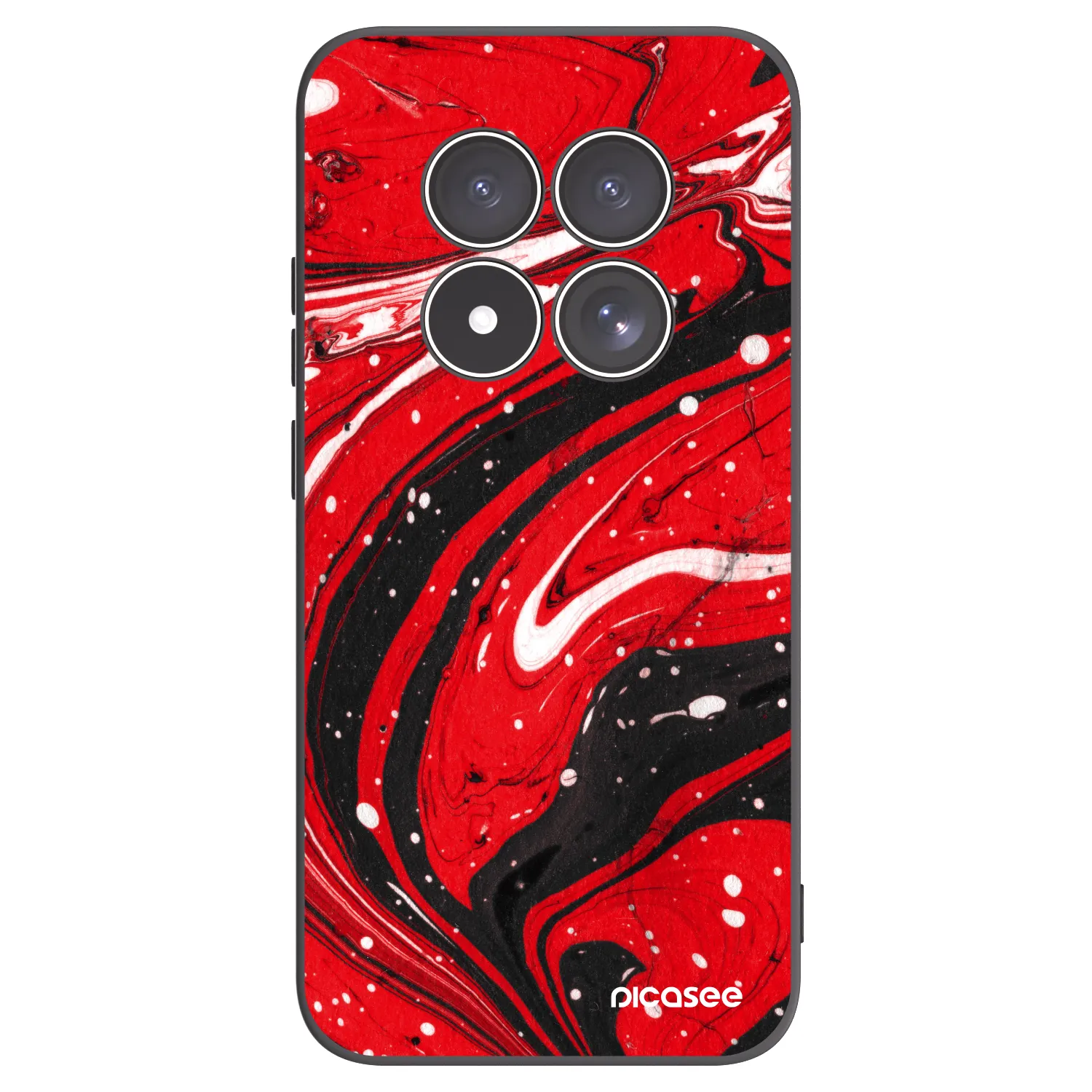 Picasee Xiaomi Redmi Note 15 Pro 5G Hülle - Schwarzes Silikon - Red black