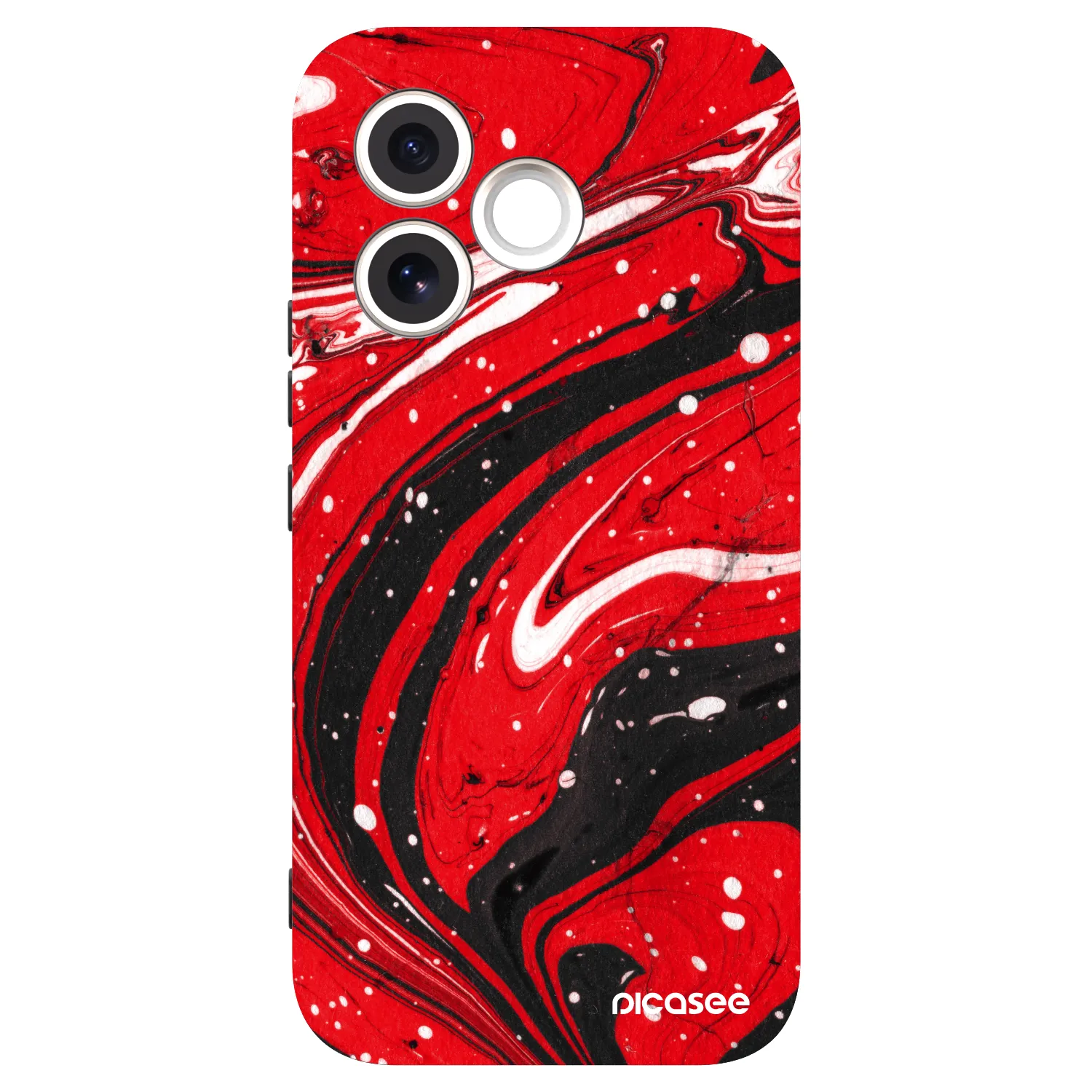 Picasee Honor 600 Lite Hülle - Schwarzes Silikon - Red black