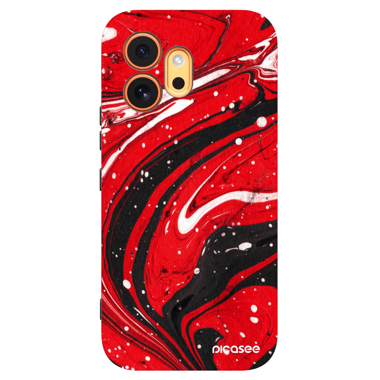 Picasee Honor 600 Hülle - Schwarzes Silikon - Red black